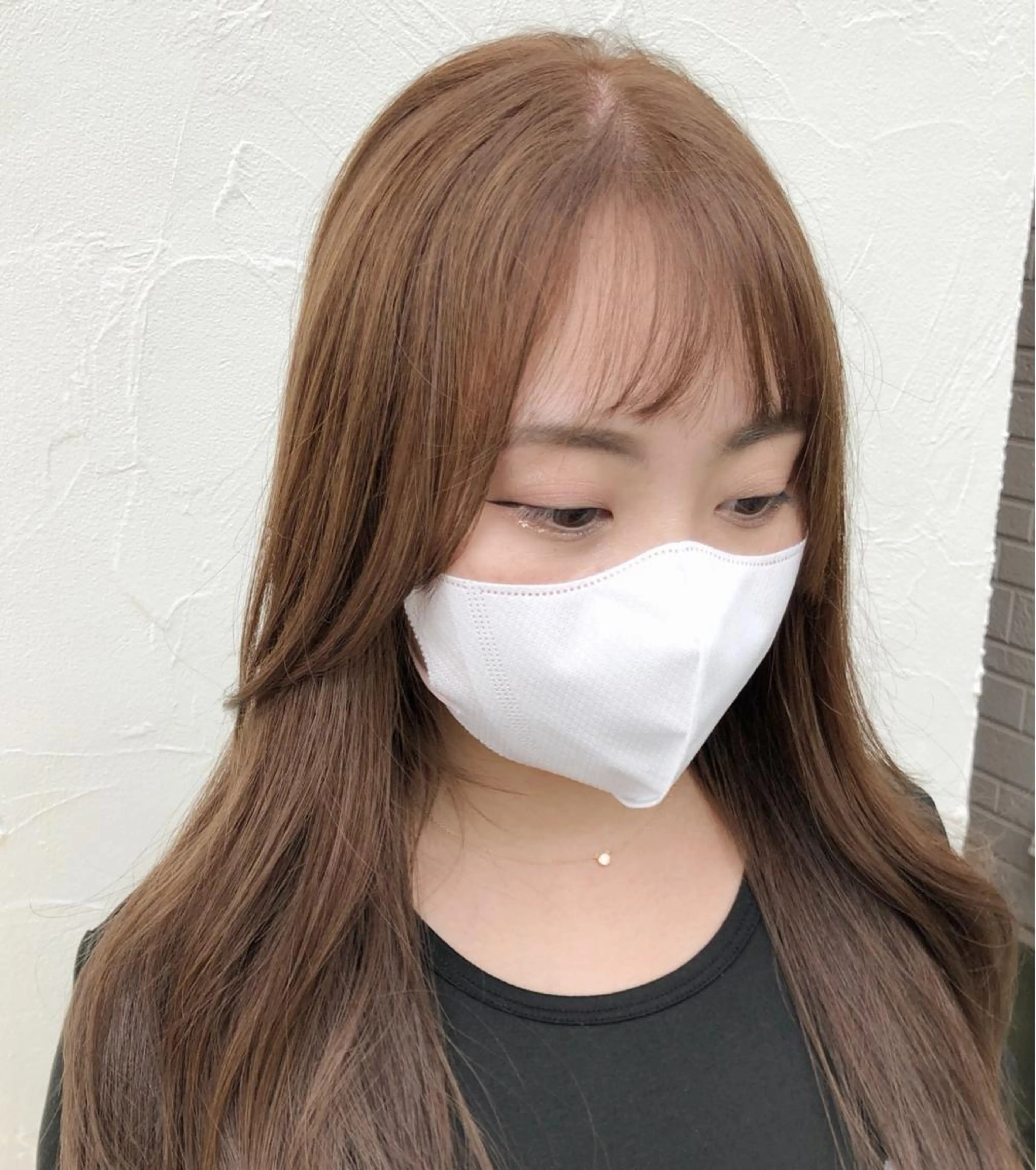 🌈前髪カット+暖色ツヤ髪カラー_6500円の写真