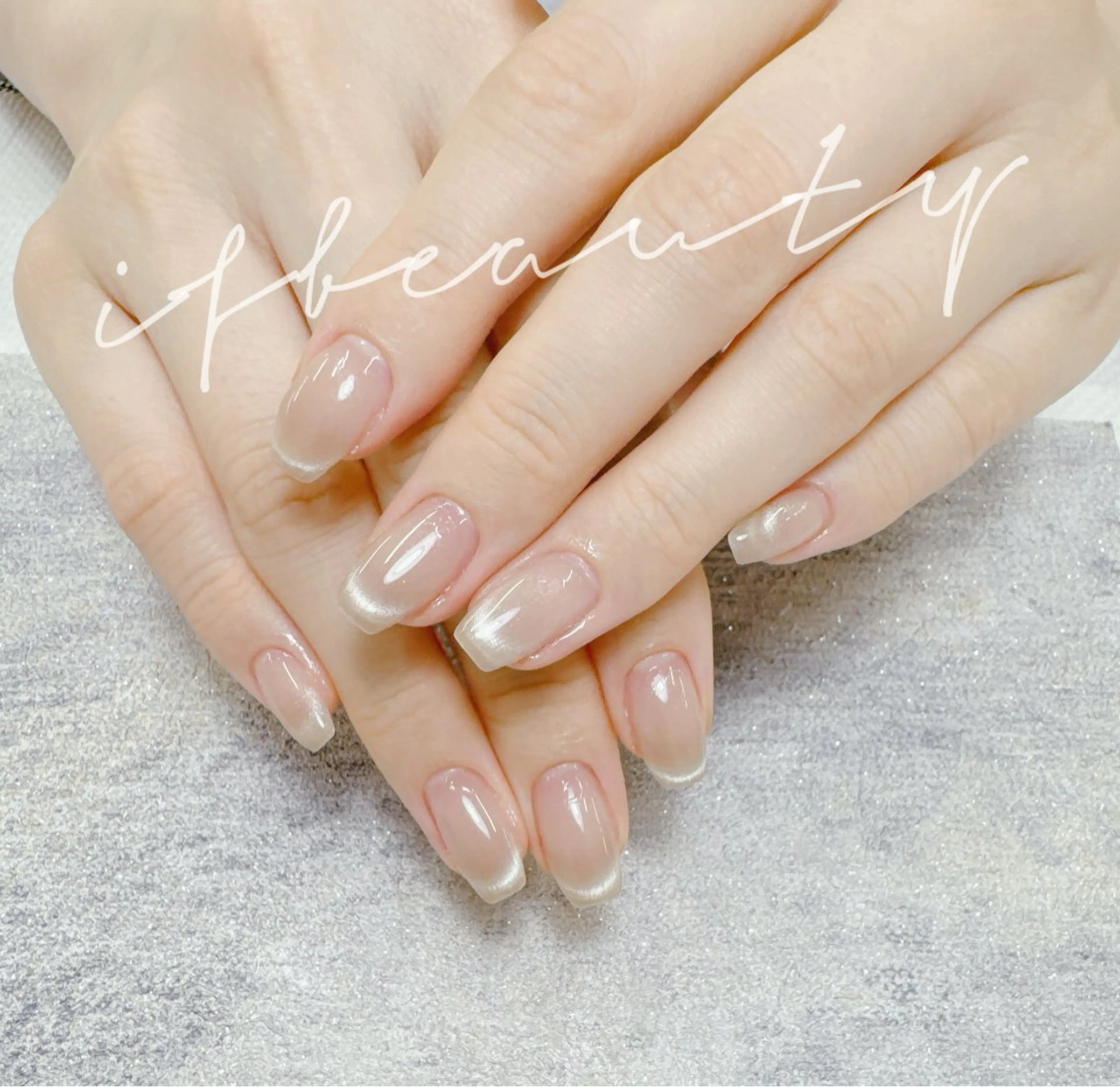 ネイル フレンチネイル マグネットネイル マグネットフレンチ シンプルネイル 冬ネイル 💓mi.o Nail御徒町店のネイルデザイン