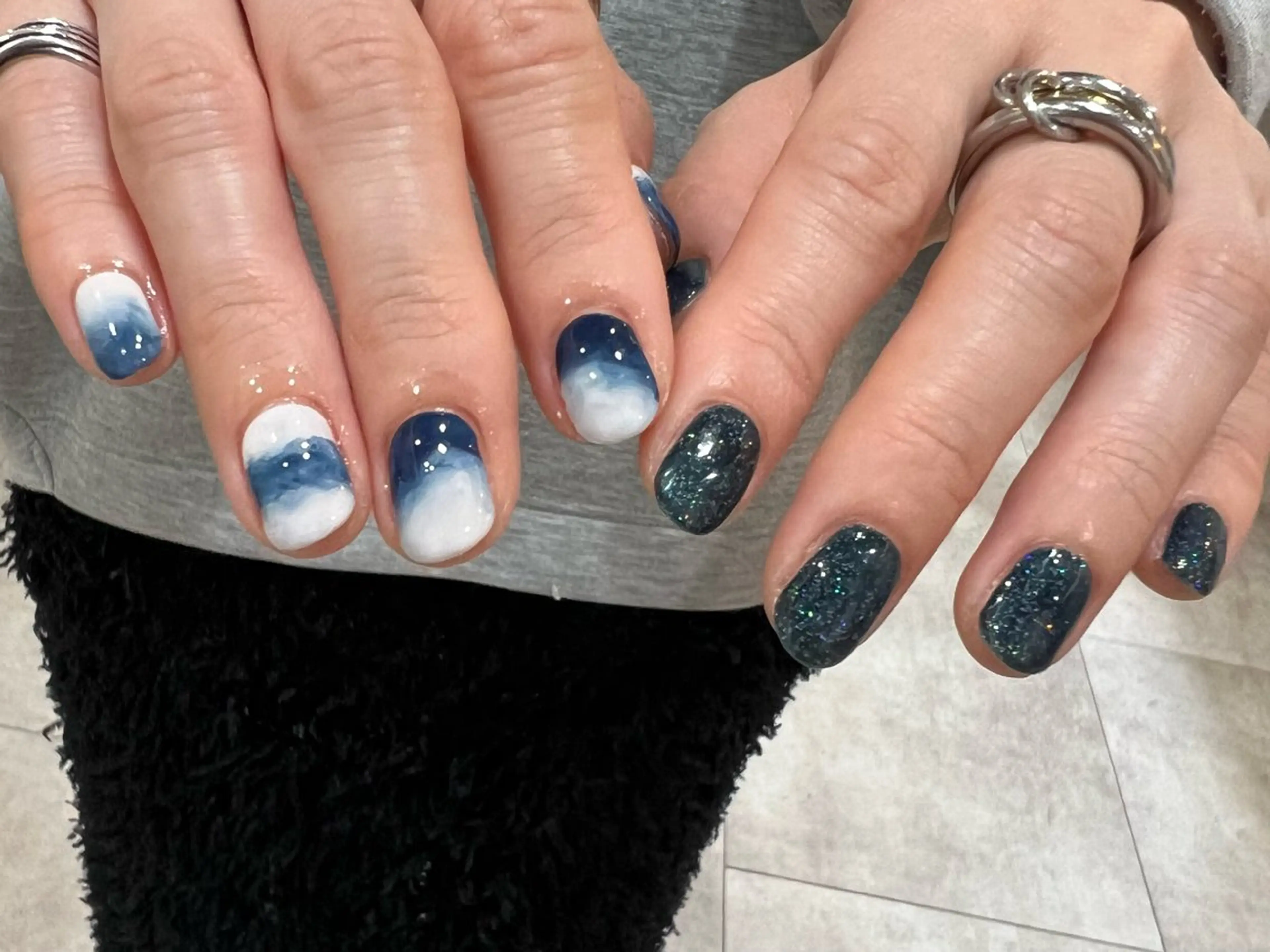 ネイル フラッシュネイル グラデーション ニュアンスネイル sode shioriのネイルデザイン