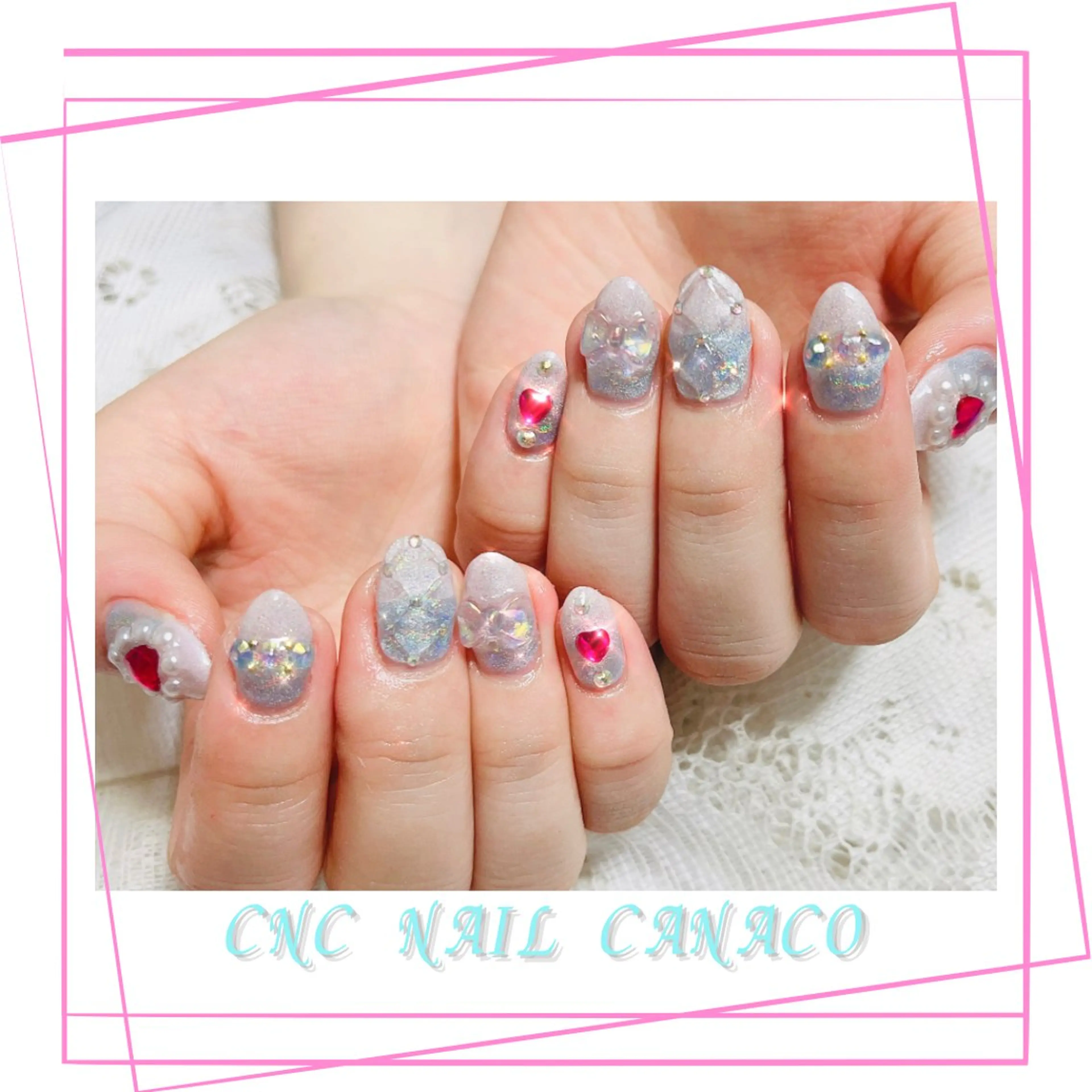 ネイル アートネイル 氷ネイル・うるうるネイル メンズネイル 持ち込み ハンドネイル ハンドケア ベテランネイル cnc  nailのネイルデザイン