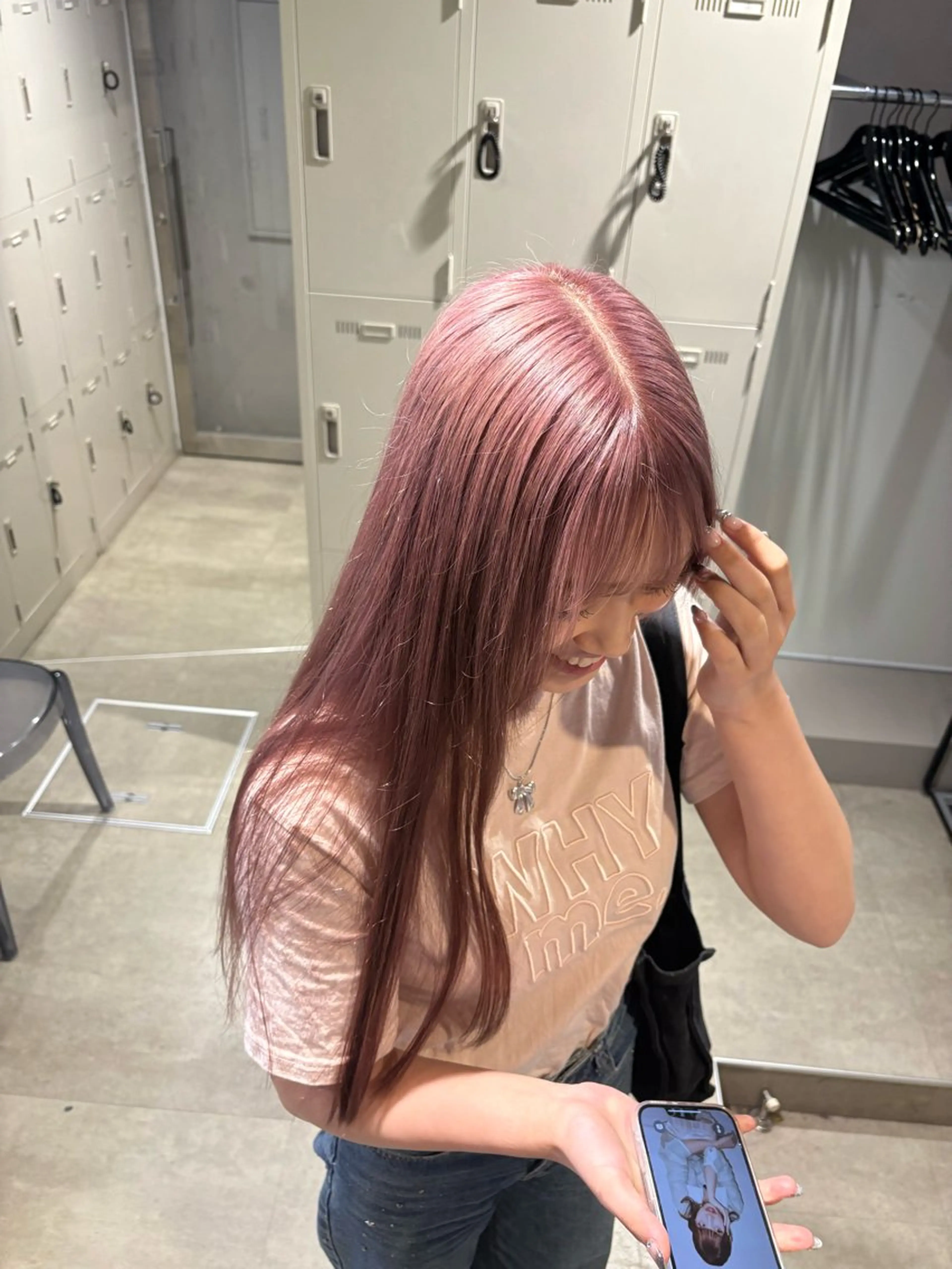 カラー ヘアカラー トリートメント 透明感ベージュ🤎 ナチュラルレイヤーのヘアスタイル