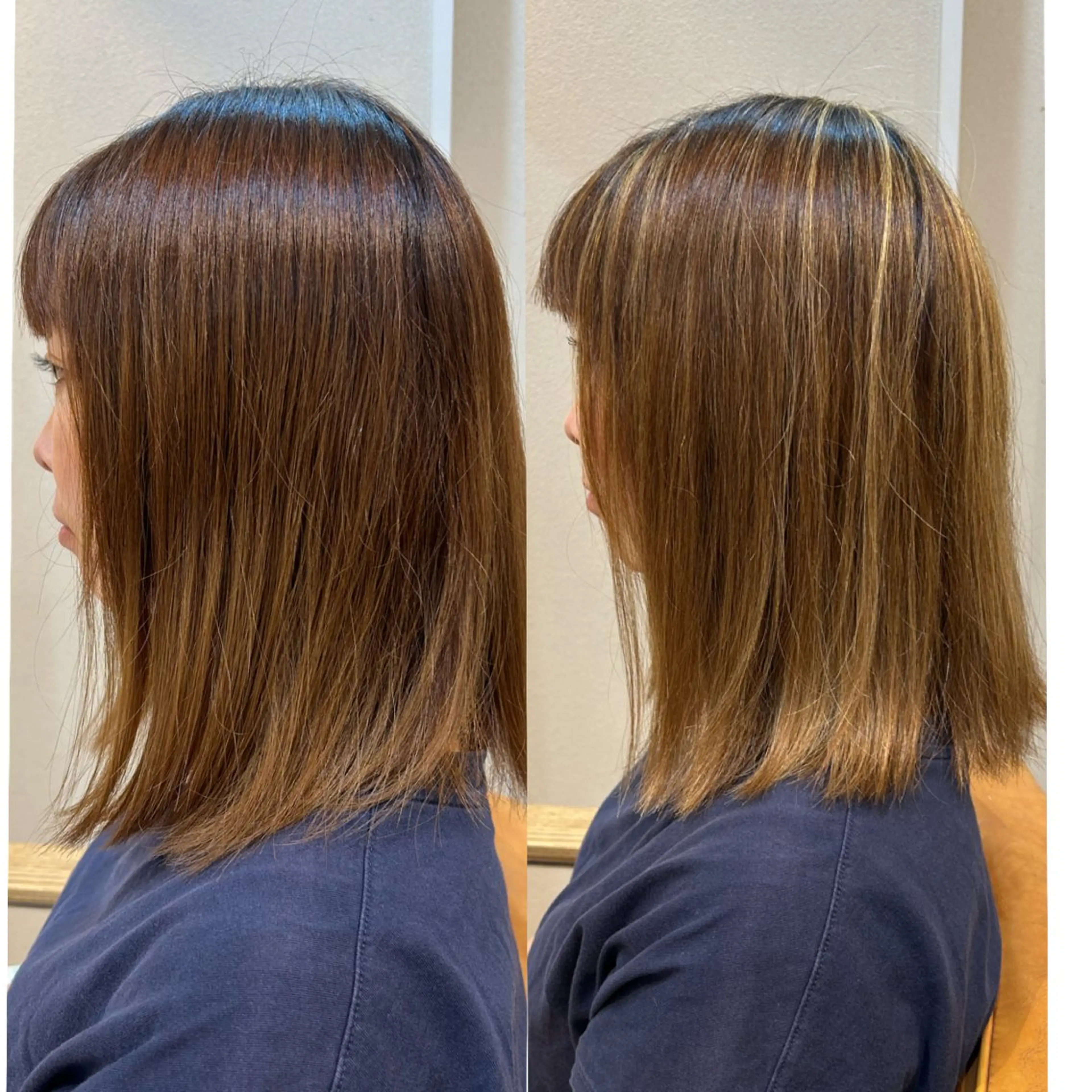 ミディアム ハイライト 宇野井 勝太のヘアスタイル