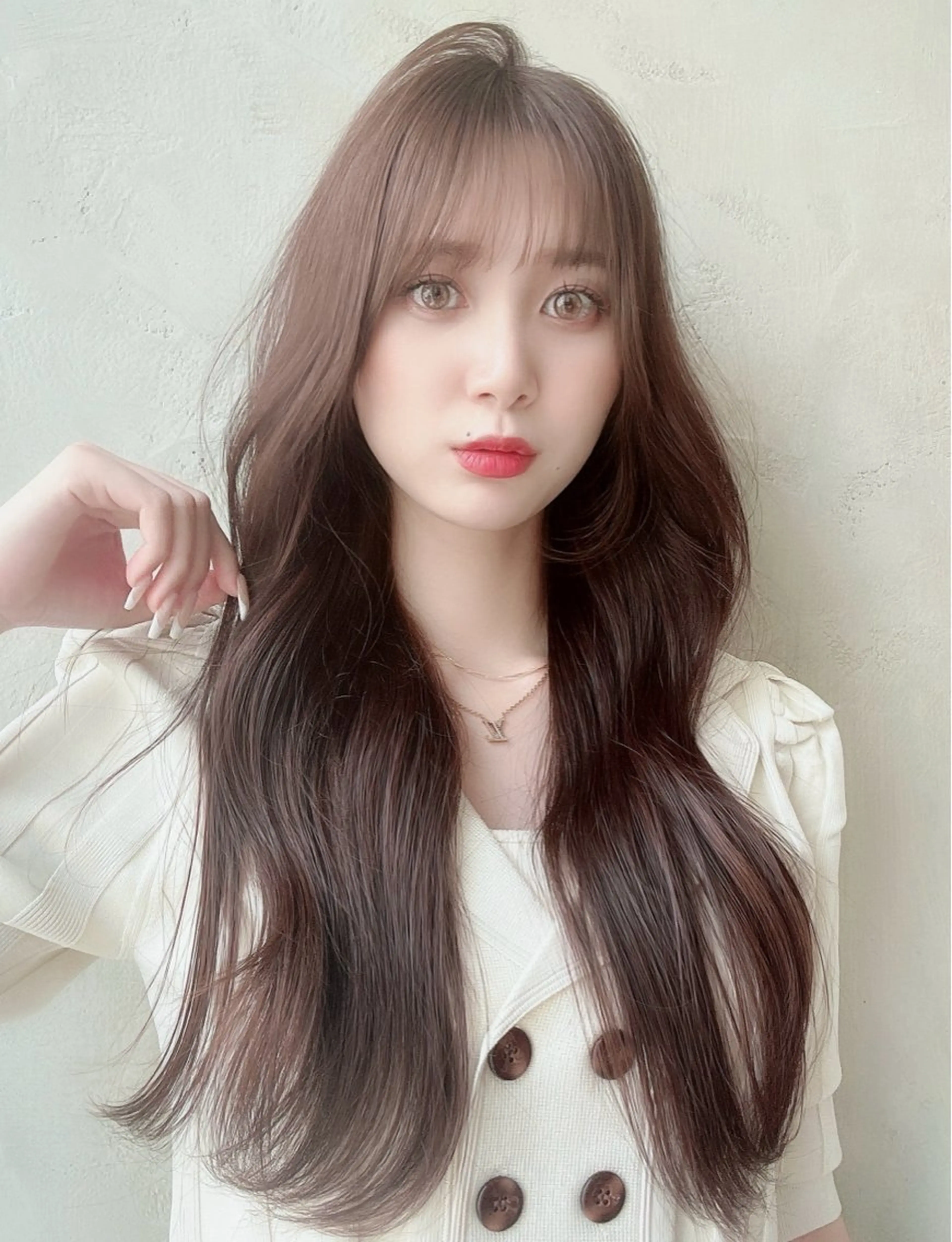 ロング トリートメント 新宿✨顔周りカット 韓国ヘア/坂本亜裟海のヘアスタイル