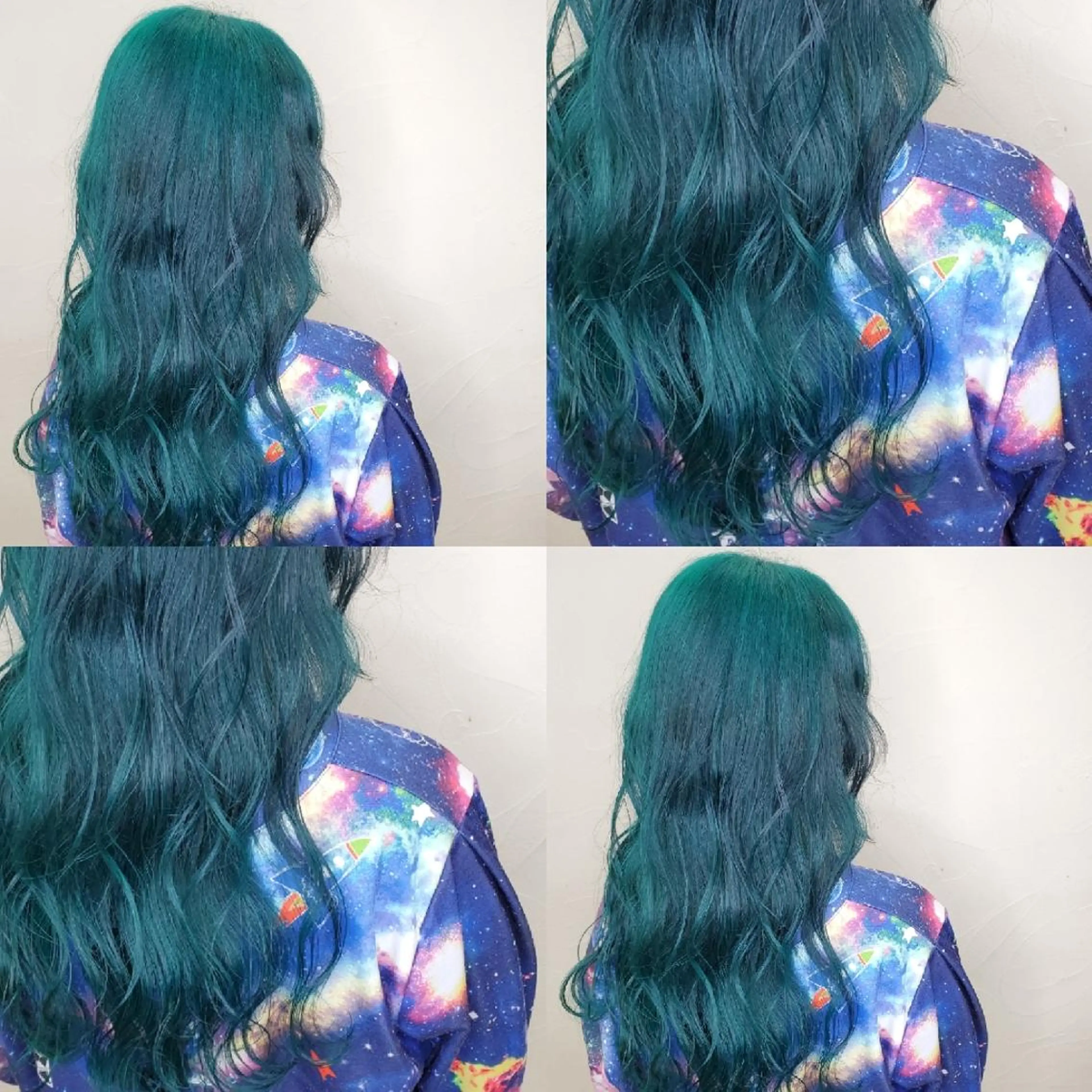 ロング カラー ヘアカラー ツヤ髪✨縮毛矯正 ハイトーンカラーのヘアスタイル