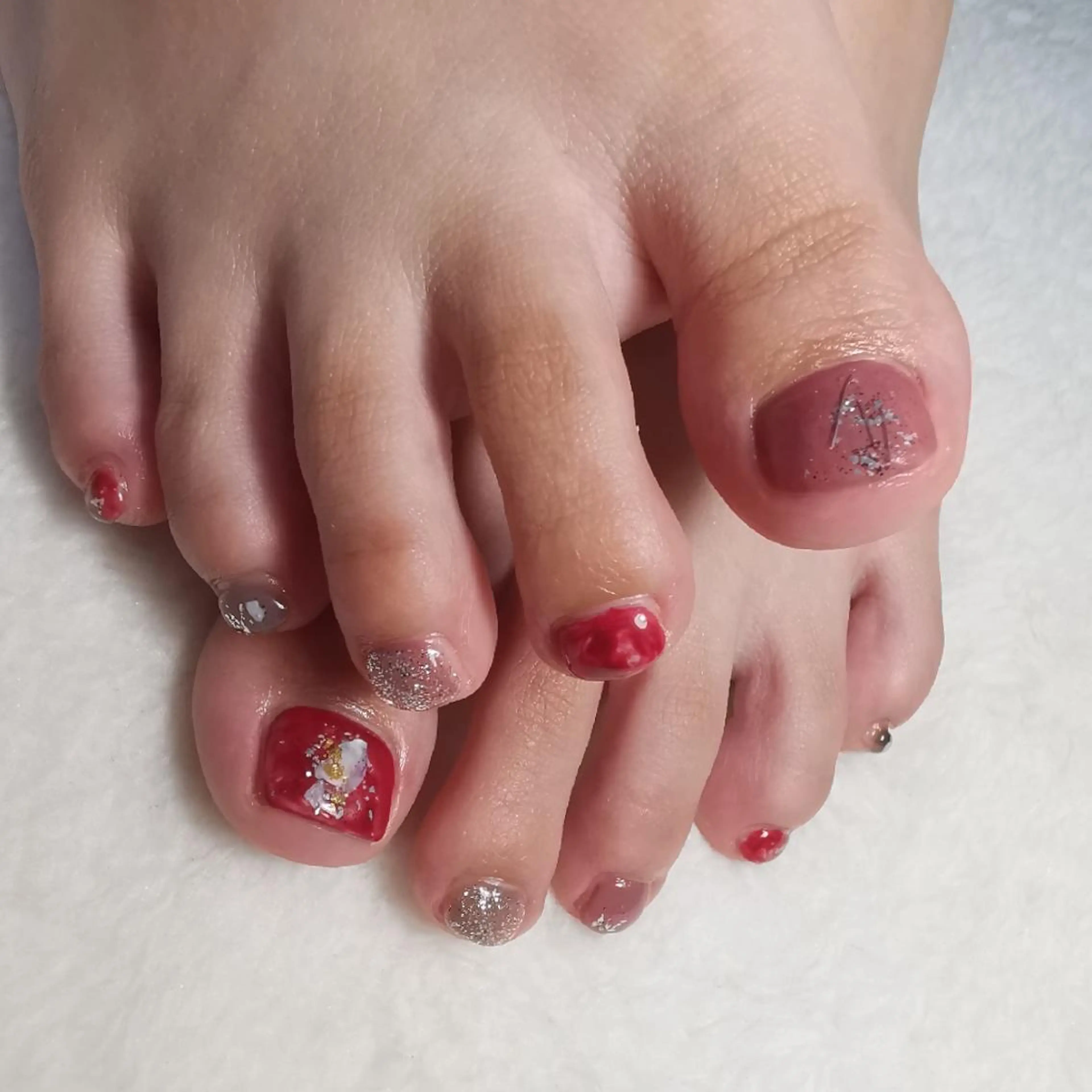 ネイル ニュアンスネイル フットネイル reve あやののネイルデザイン