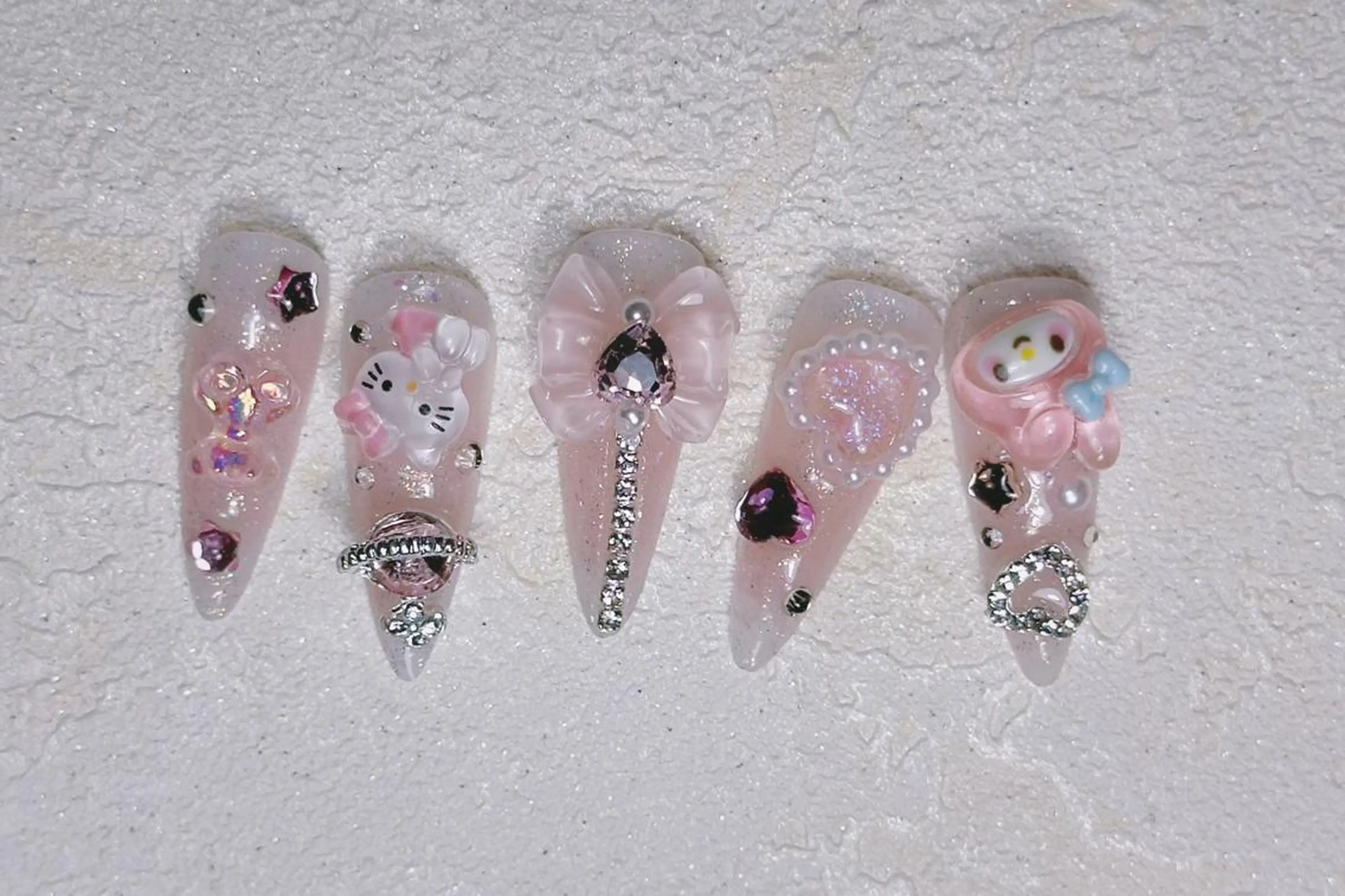 ネイル ロングネイル スカルプネイル ネイルチップ ワンホンネイル MSSugar Nailのネイルデザイン