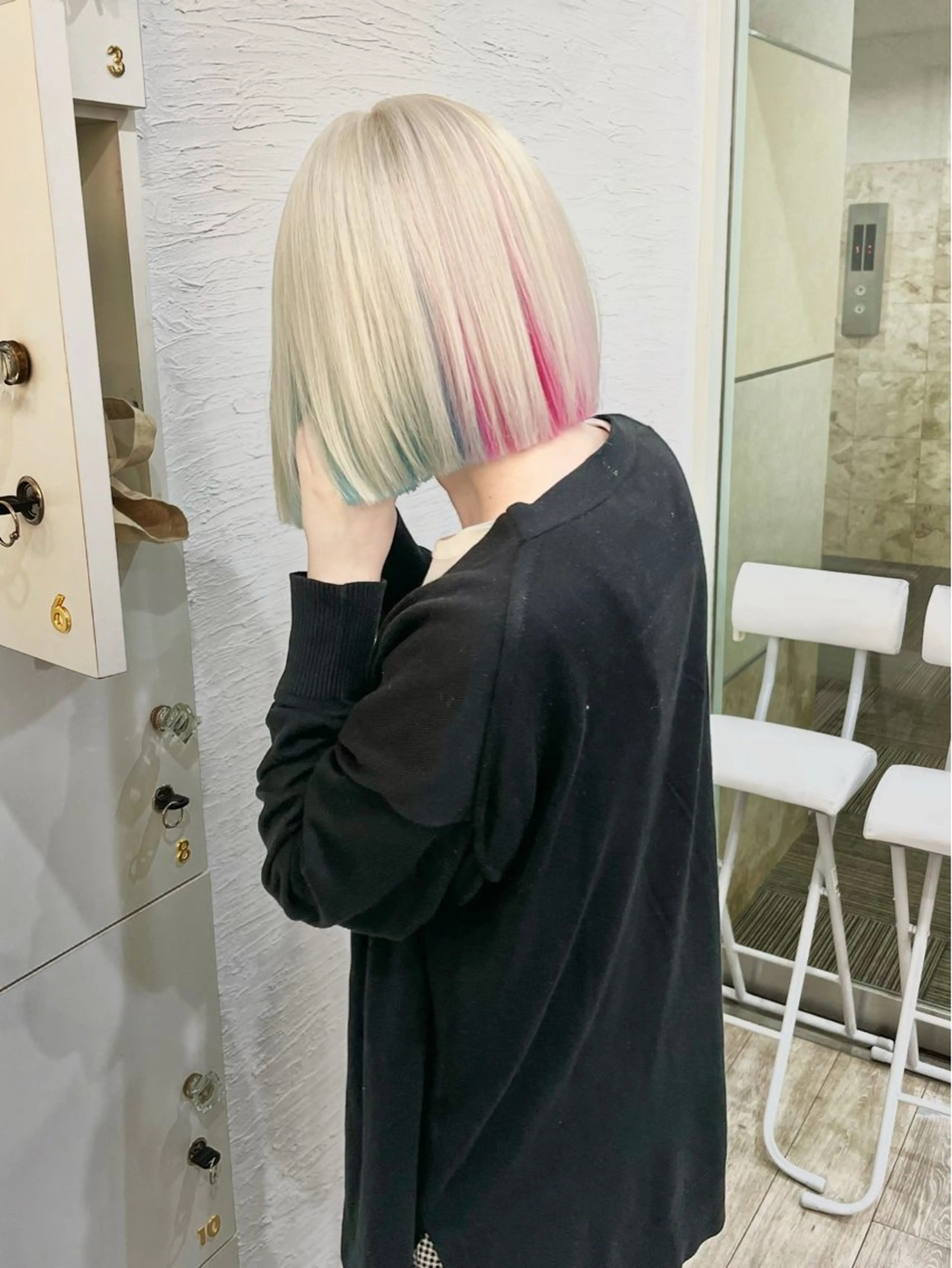 ミディアム ヘアカラー 大野 翔輝のヘアスタイル