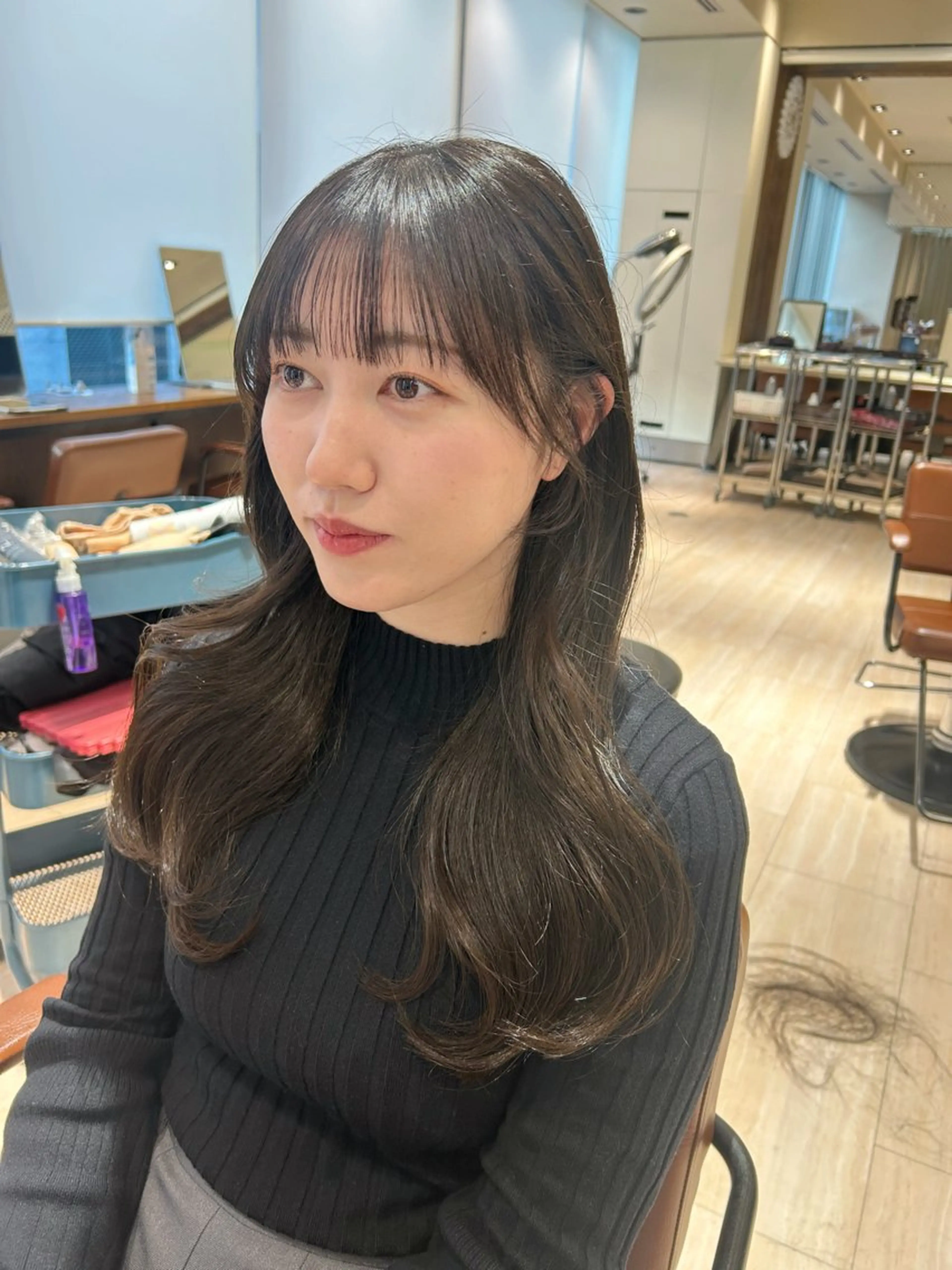 ロング カット トリートメント ヘッドスパ 🎀大竹美侑/顔まわ りカット/レイヤーのヘアスタイル