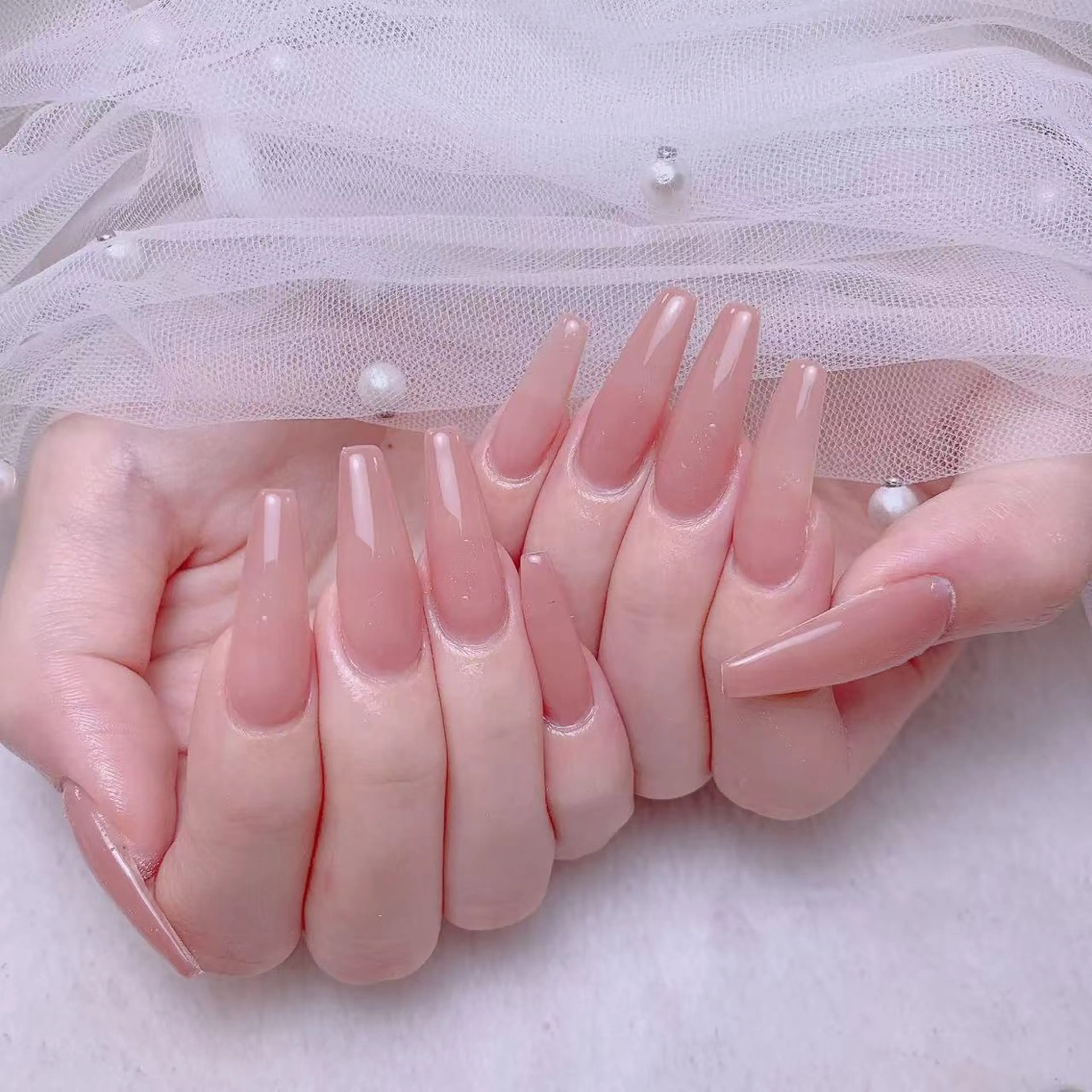 ネイル 長さ出し ネイルチップ Amina nail salonのネイルデザイン