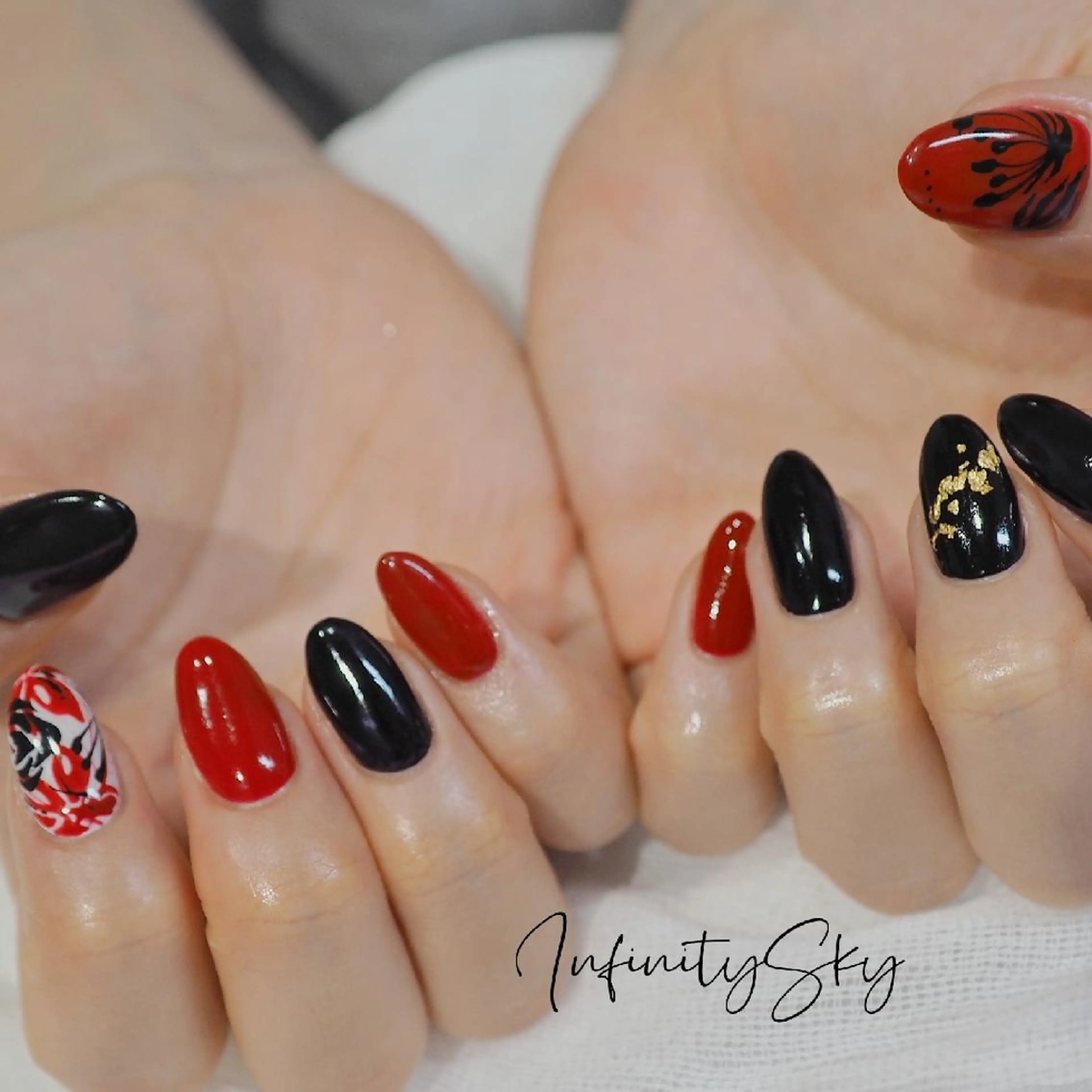 ネイル 卒業式 ハンドネイル infinity skyのネイルデザイン