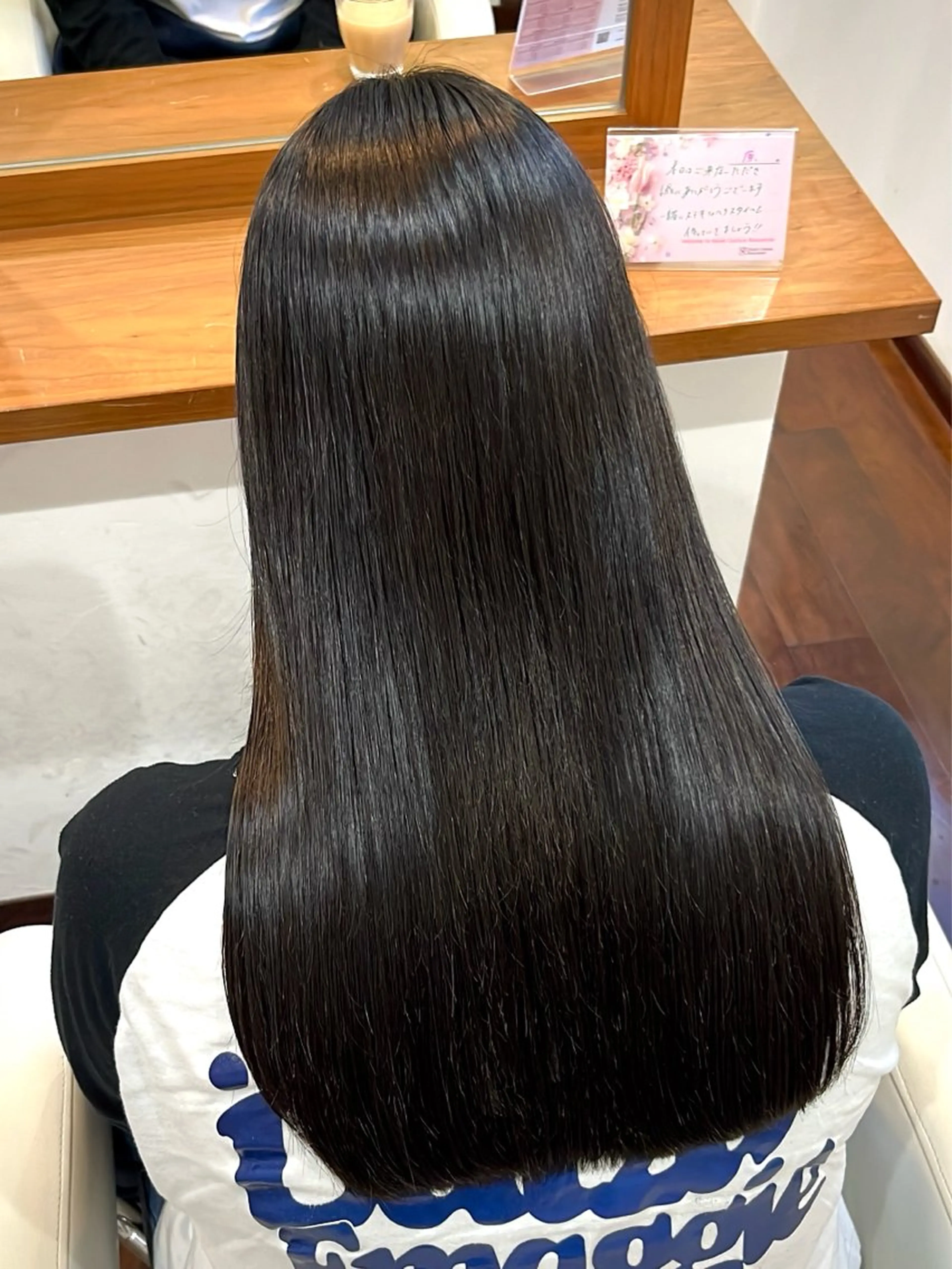 ロング カット 縮毛矯正 トリートメント オートクチュールランコントレ西京極店所属・今在家 玲【艶髪スト レート/メンズ】のヘアスタイル