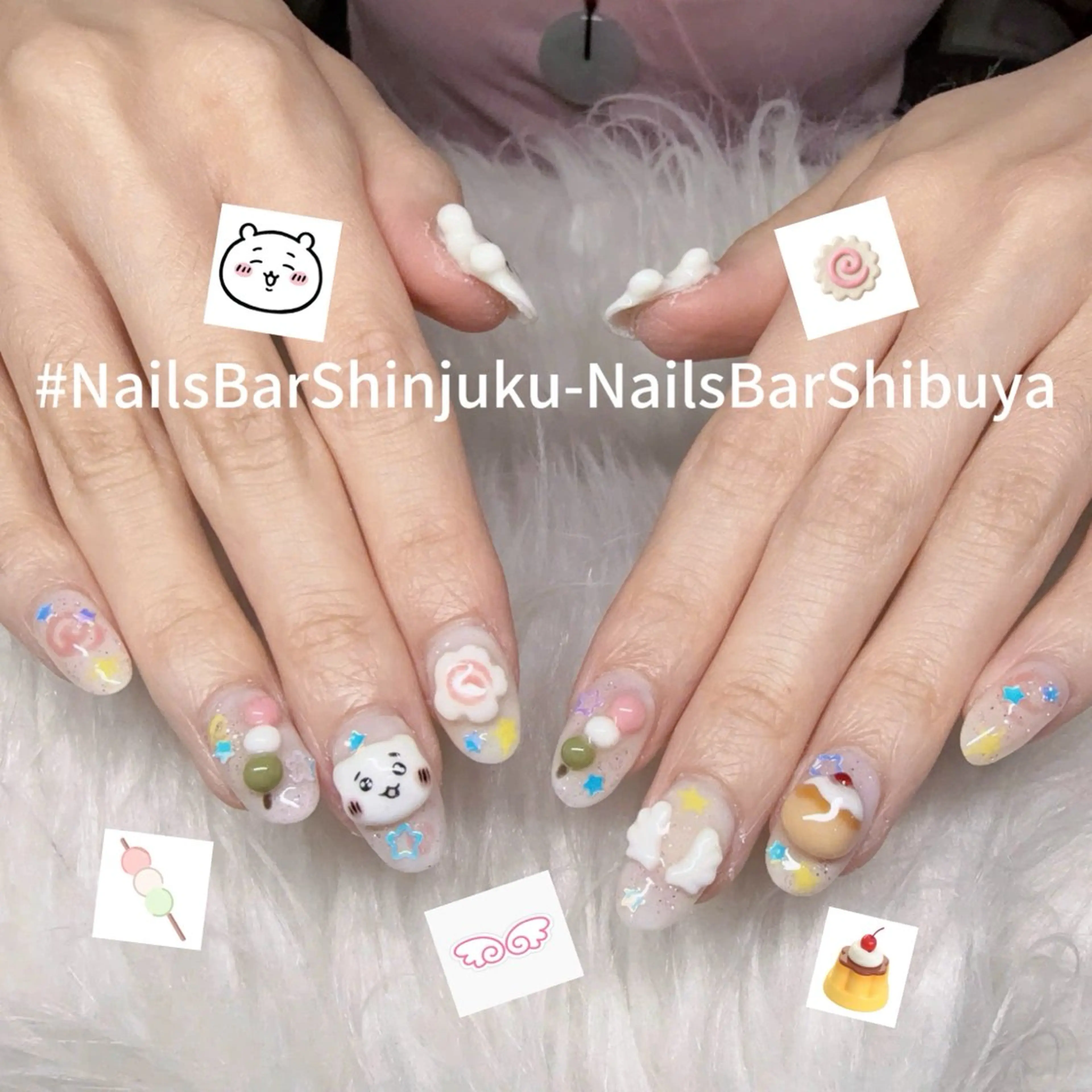 ネイル 長さ出し フレンチネイル ジェルネイル 韓国ネイル ロングネイル NAILS BAR SHINJUKUのネイルデザイン
