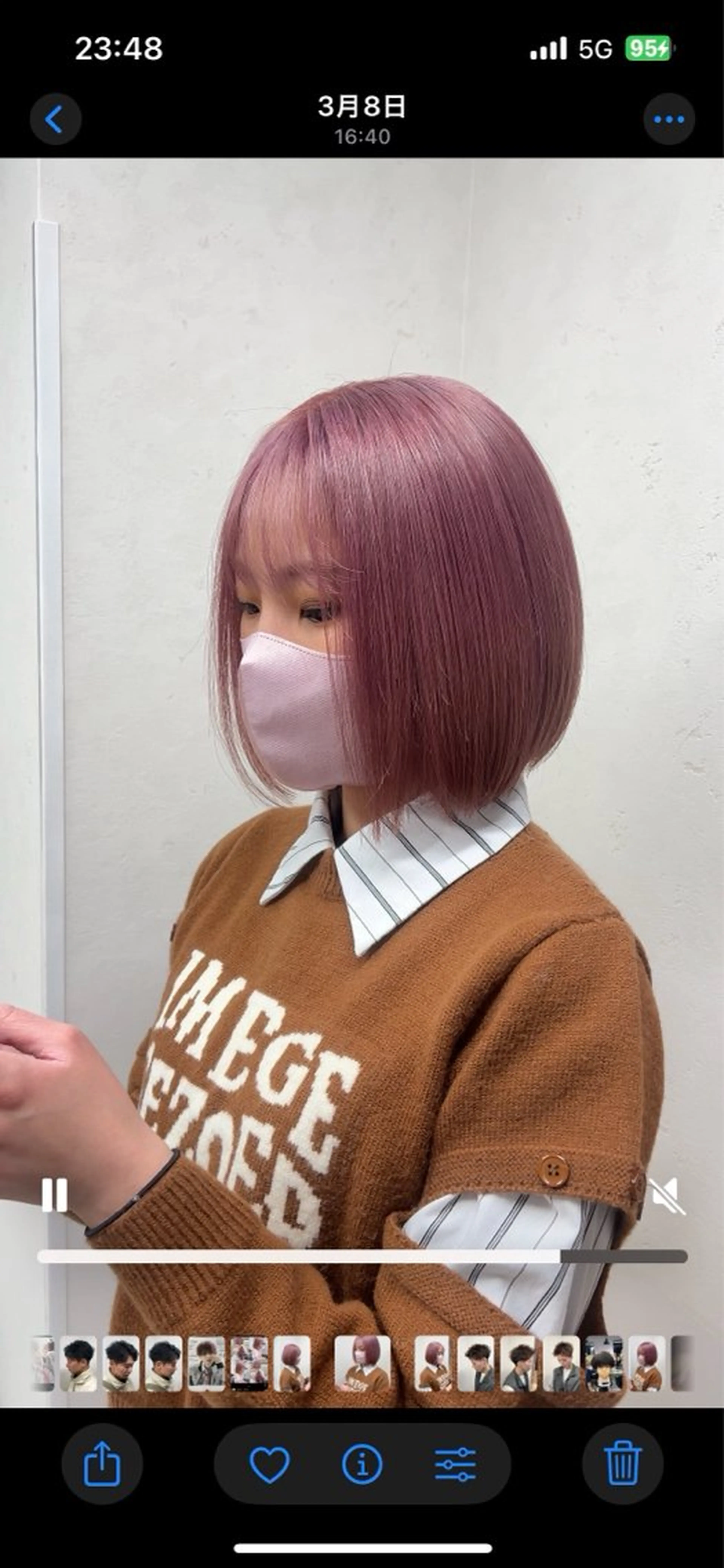 ショート 前下がりボブ ボブ カット ヘアカラー トリートメント 透明感カラー/ ダブルカラー /ソラのヘアスタイル