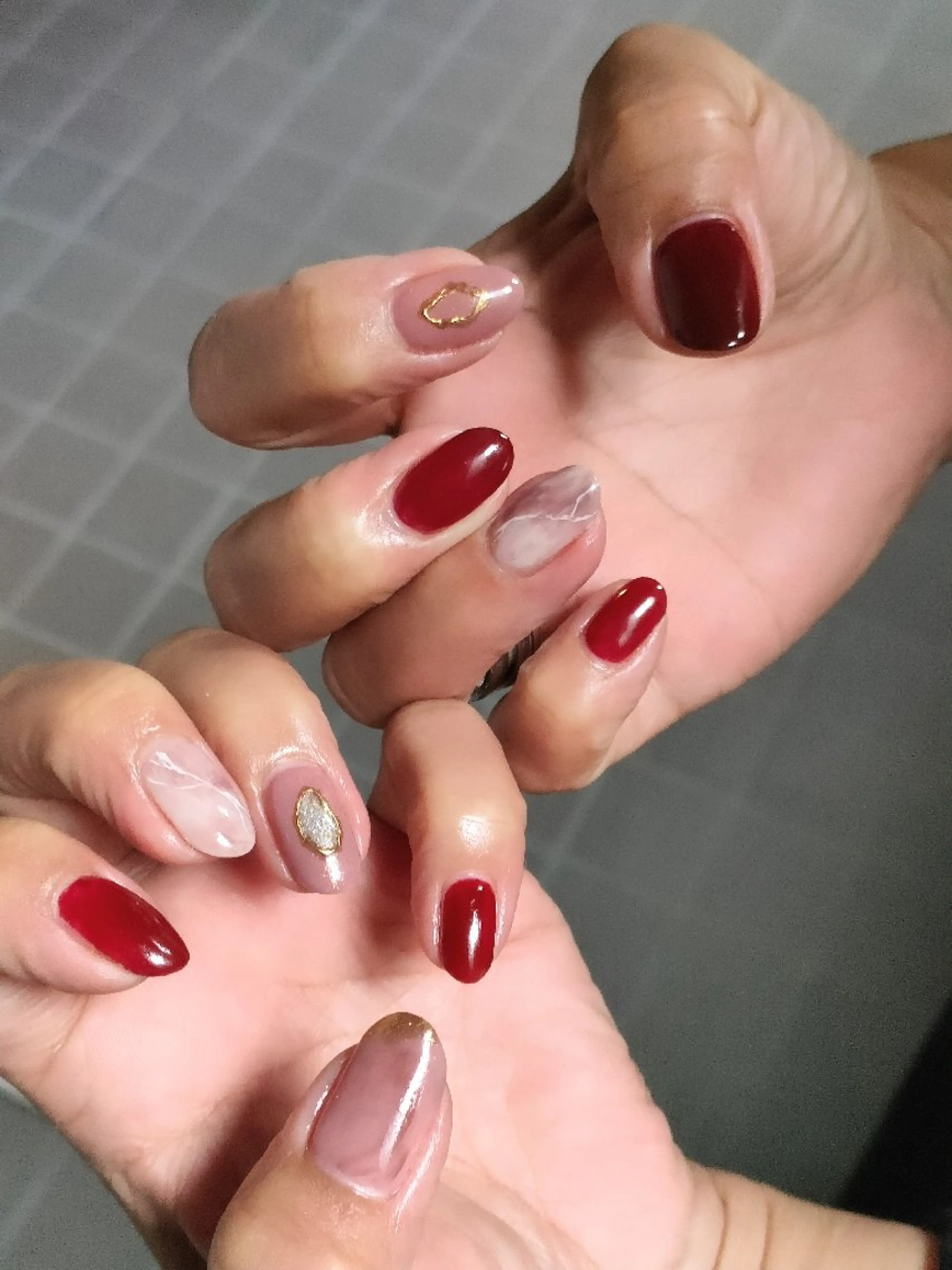 ネイル ボルドー oir. nailsalonのネイルデザイン