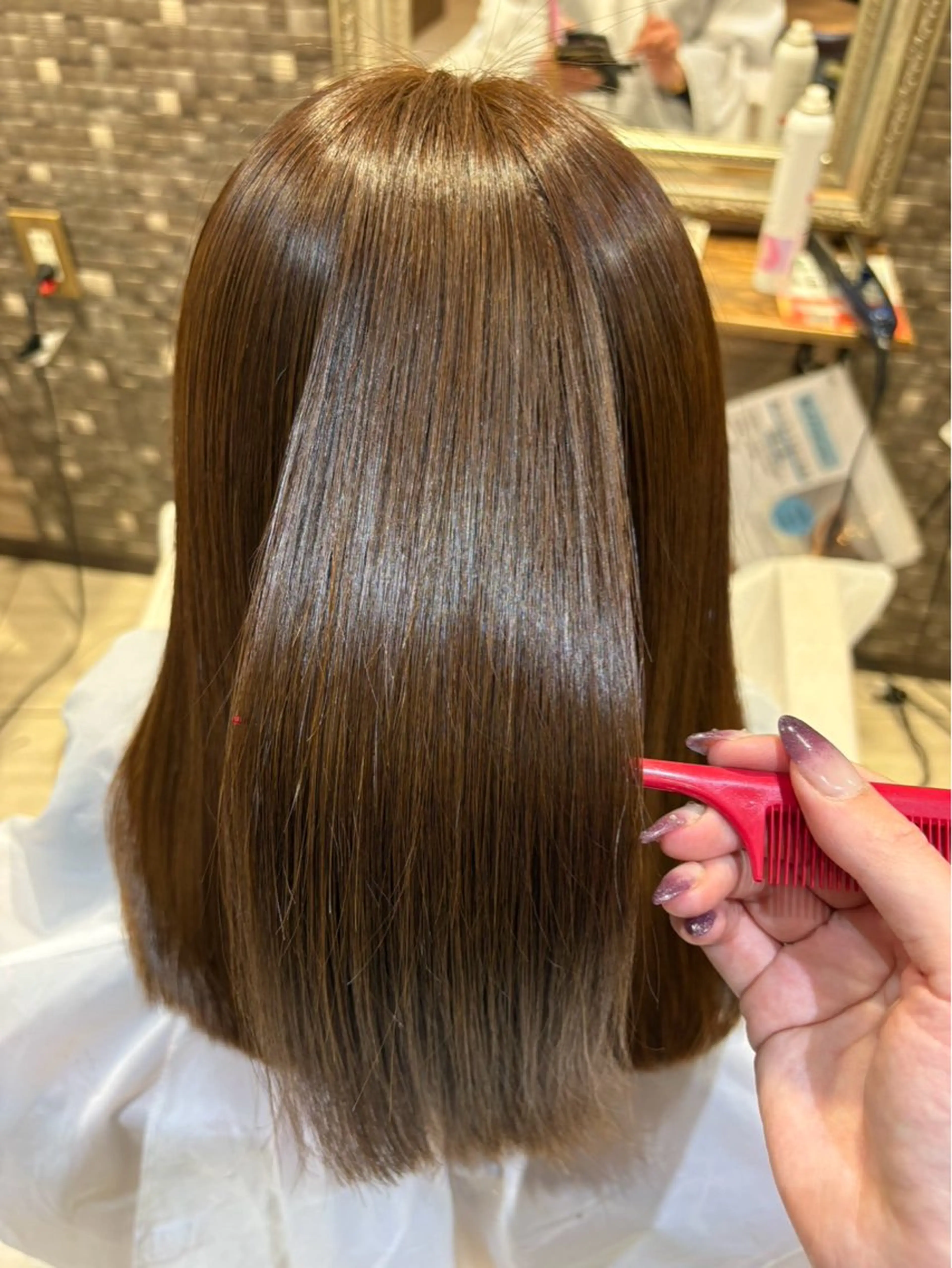 セミロング トリートメント トリートメント さいとう みゆのヘアスタイル