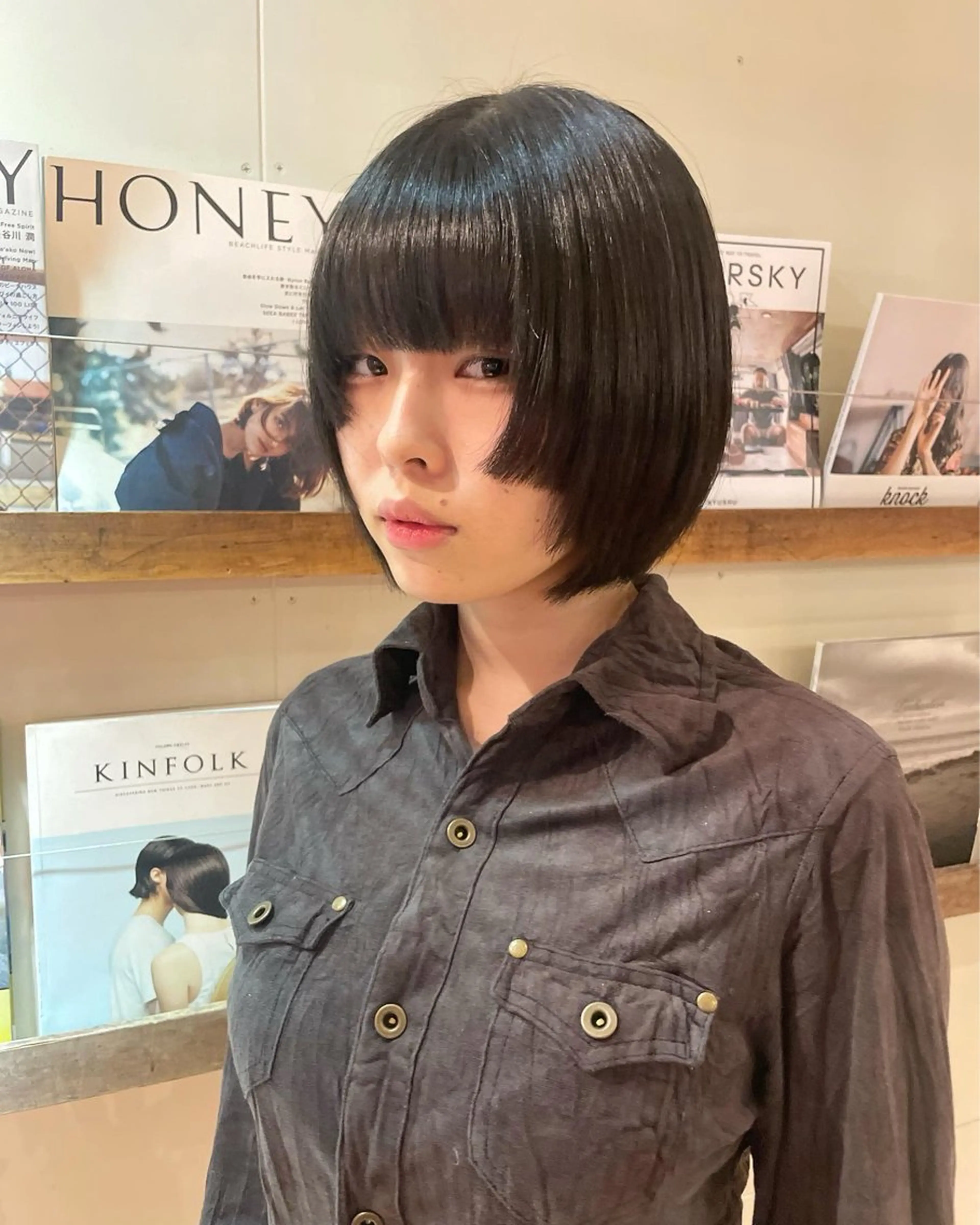 ミディアム 姫カット 🍫ブラウン/透明感 kaito🍫のヘアスタイル