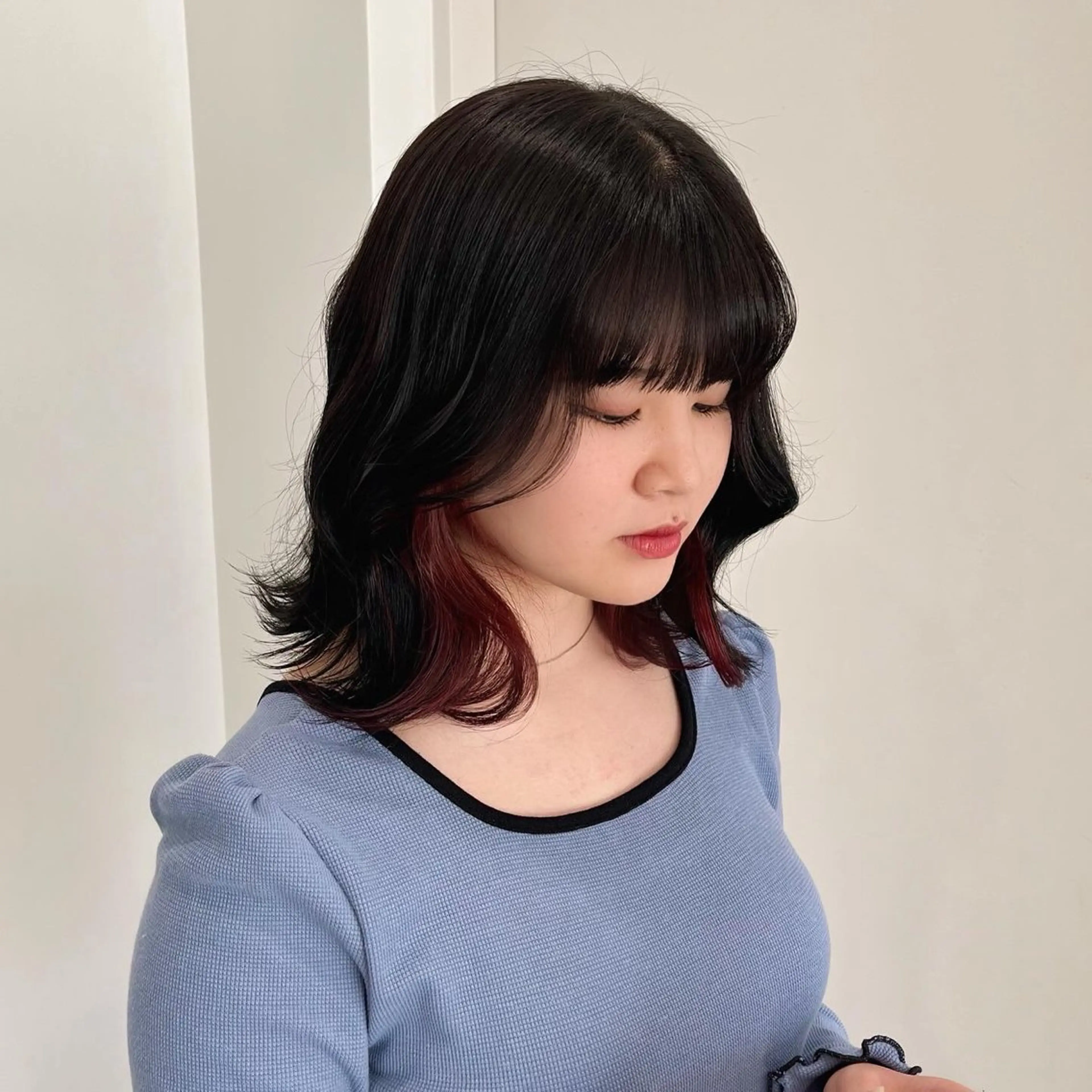 ミディアム カラー インナーカラー 縮毛矯正/ハイトーン /パーマ/せき🧸のヘアスタイル