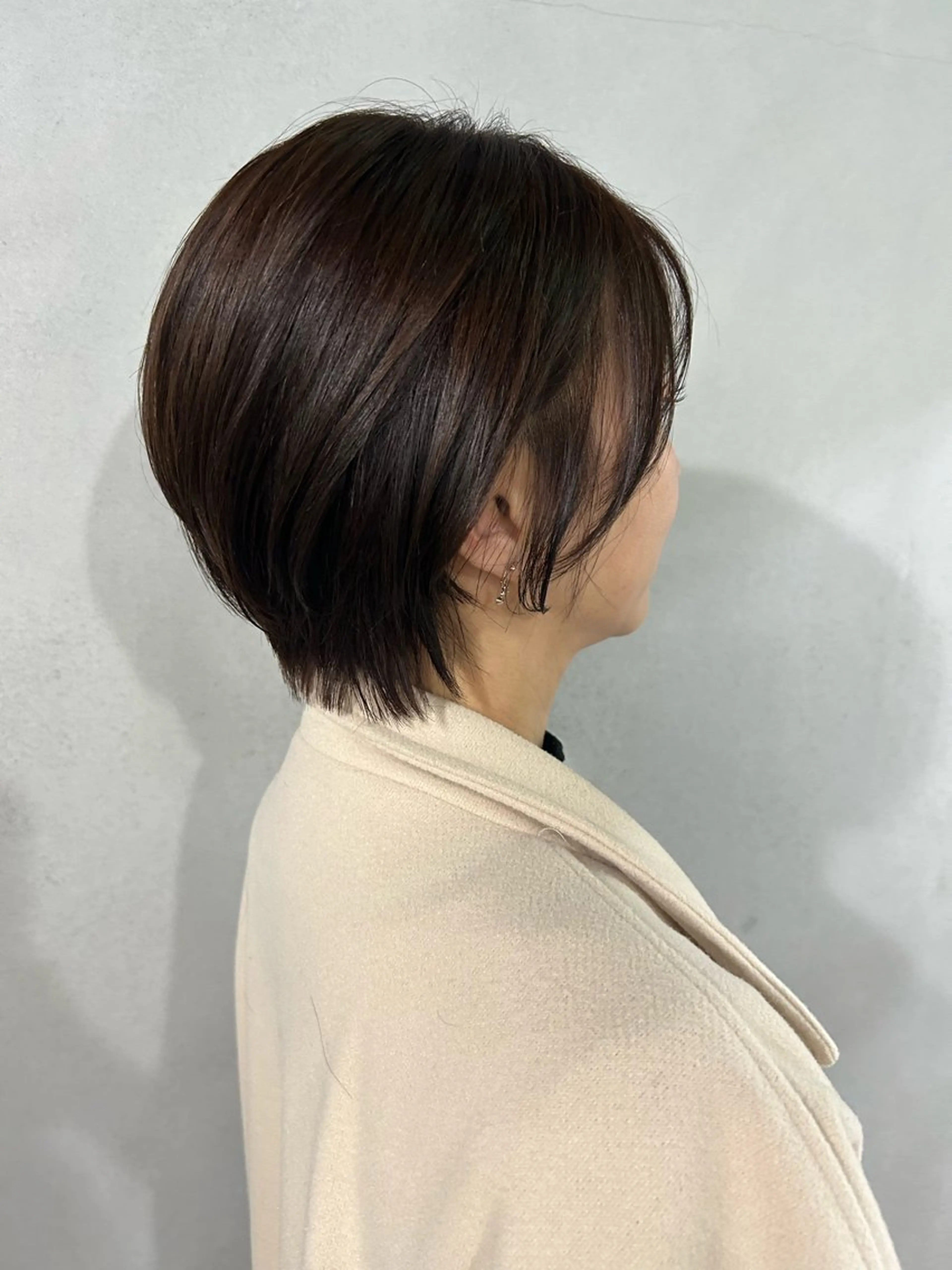 ショート カラー 丸みショート ブラウンカラー ショートヘア カット ヘアカラー トリートメント #tag  田島 純奈のヘアスタイル