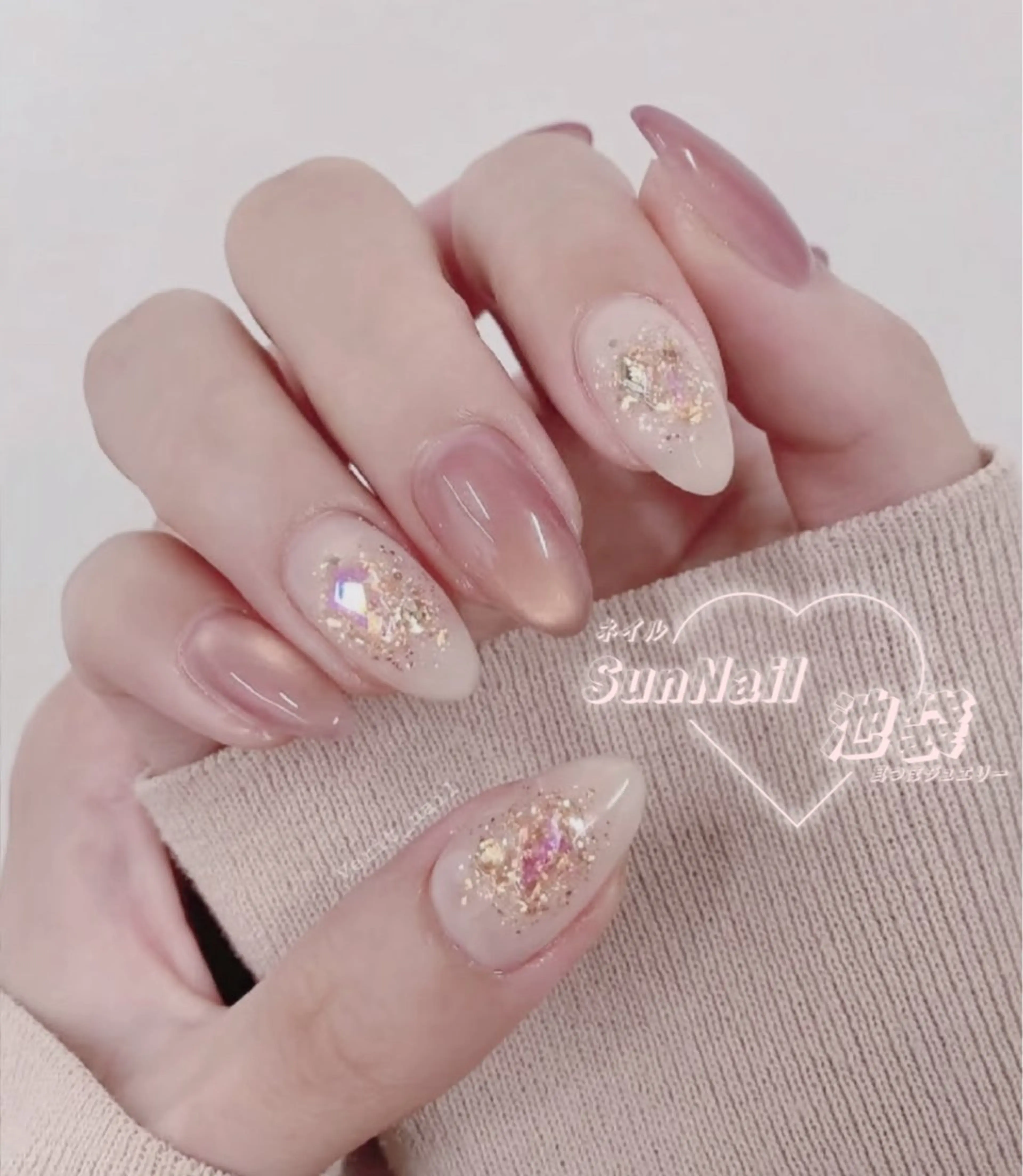 ネイル チークネイル 長さ出し フレンチネイル ガーリー 韓国ネイル ハンドネイル ハンドケア Sun Nail 池袋のエステ・リラクイメージ
