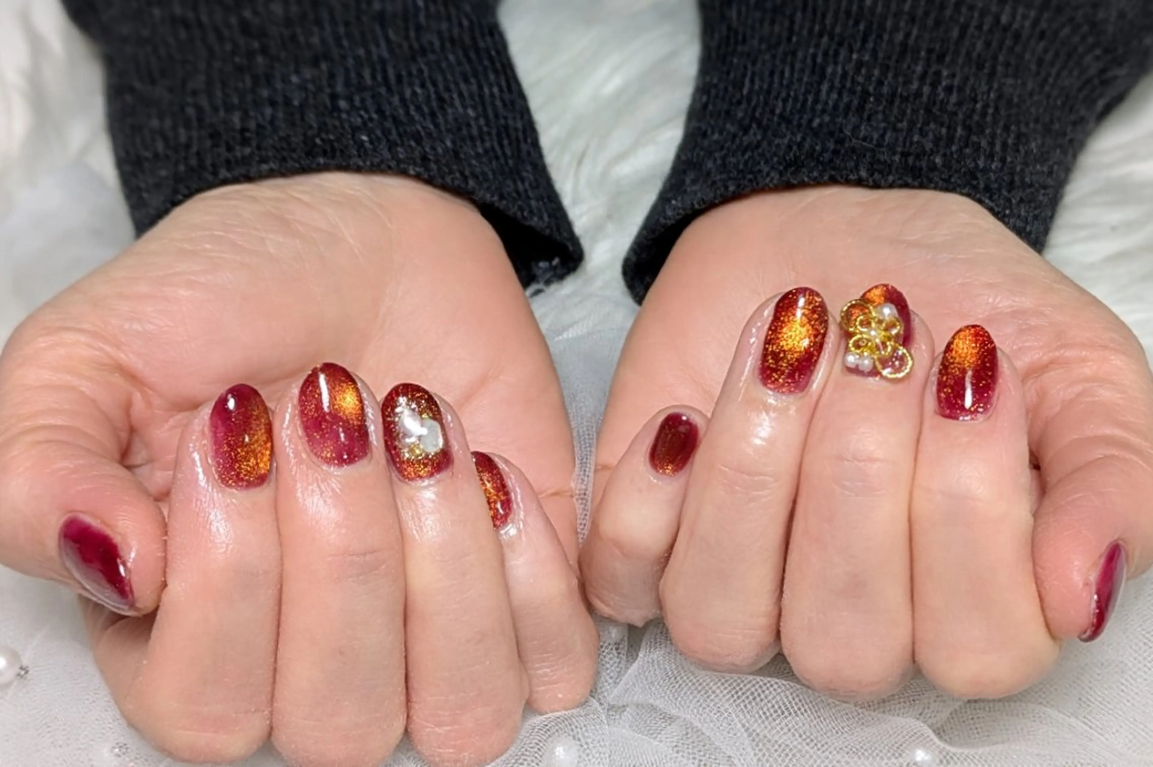 ネイル マグネットネイル 持ち込み シンプルネイル ハンドネイル m&pPrivate nailsalonのネイルデザイン