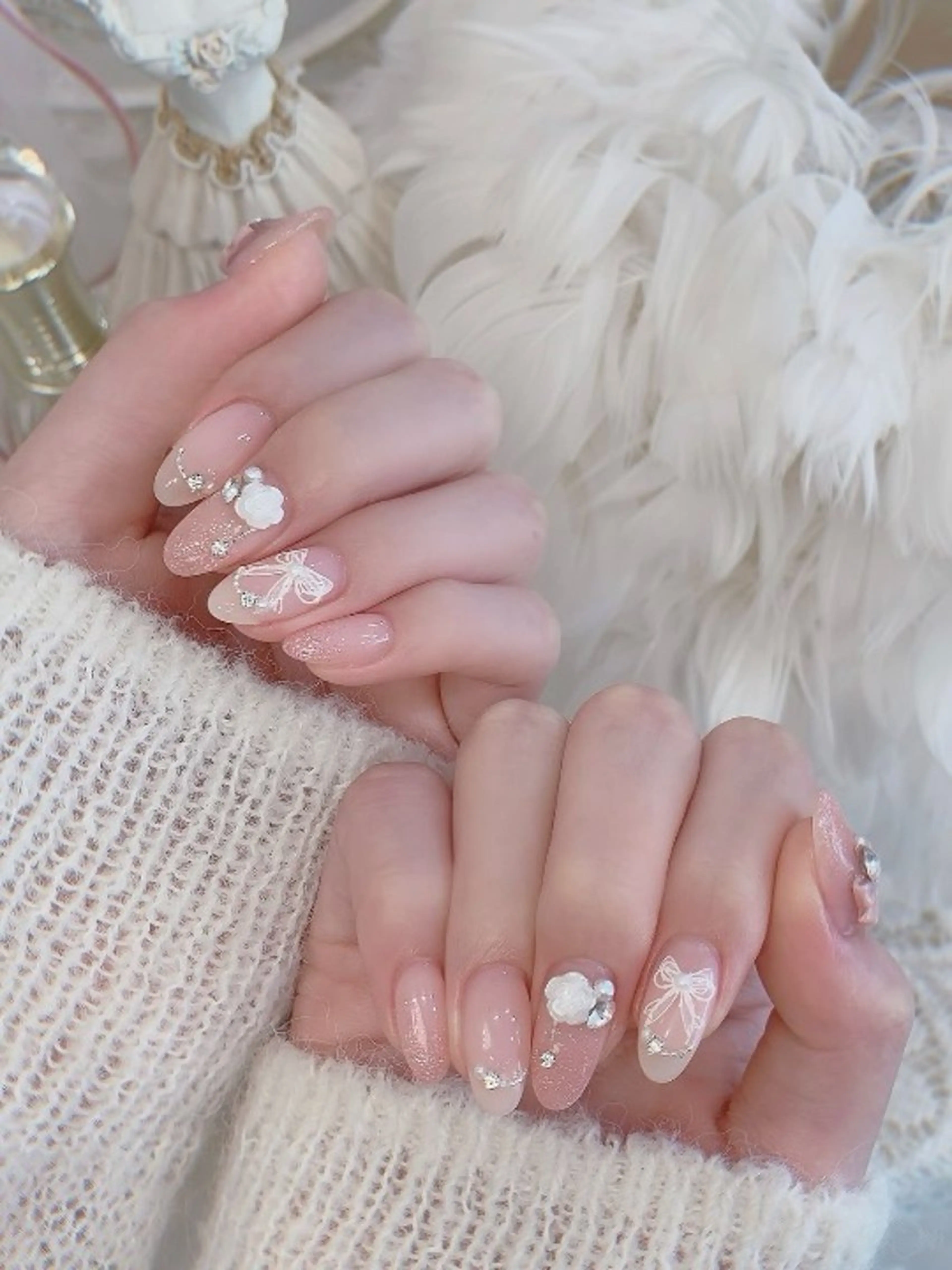 カラー グラデーションカラー ピンクカラー ハンドネイル AIN Nailのネイルデザイン
