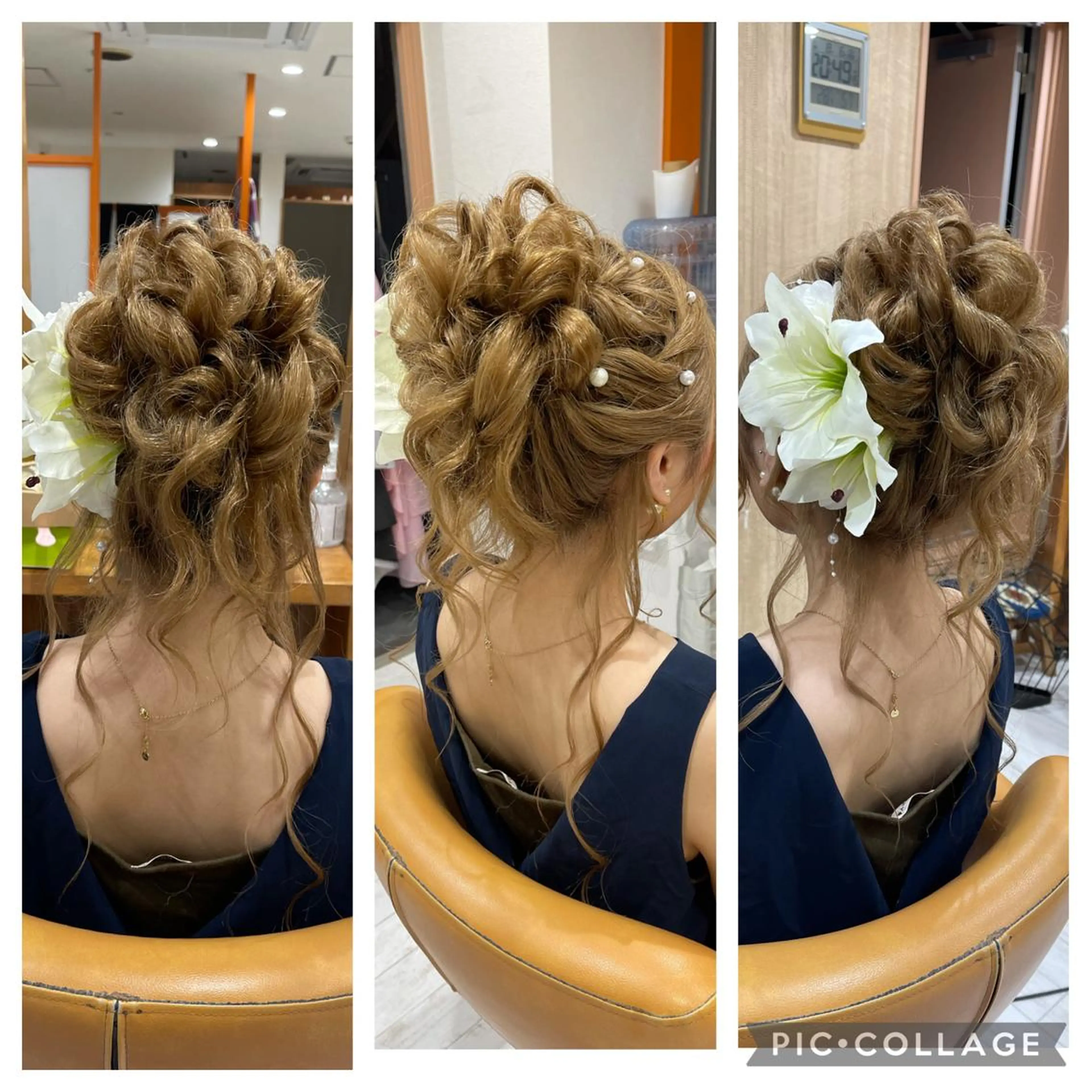 ロング ヘアアレンジ 浴衣 青木 麻紀のヘアスタイル