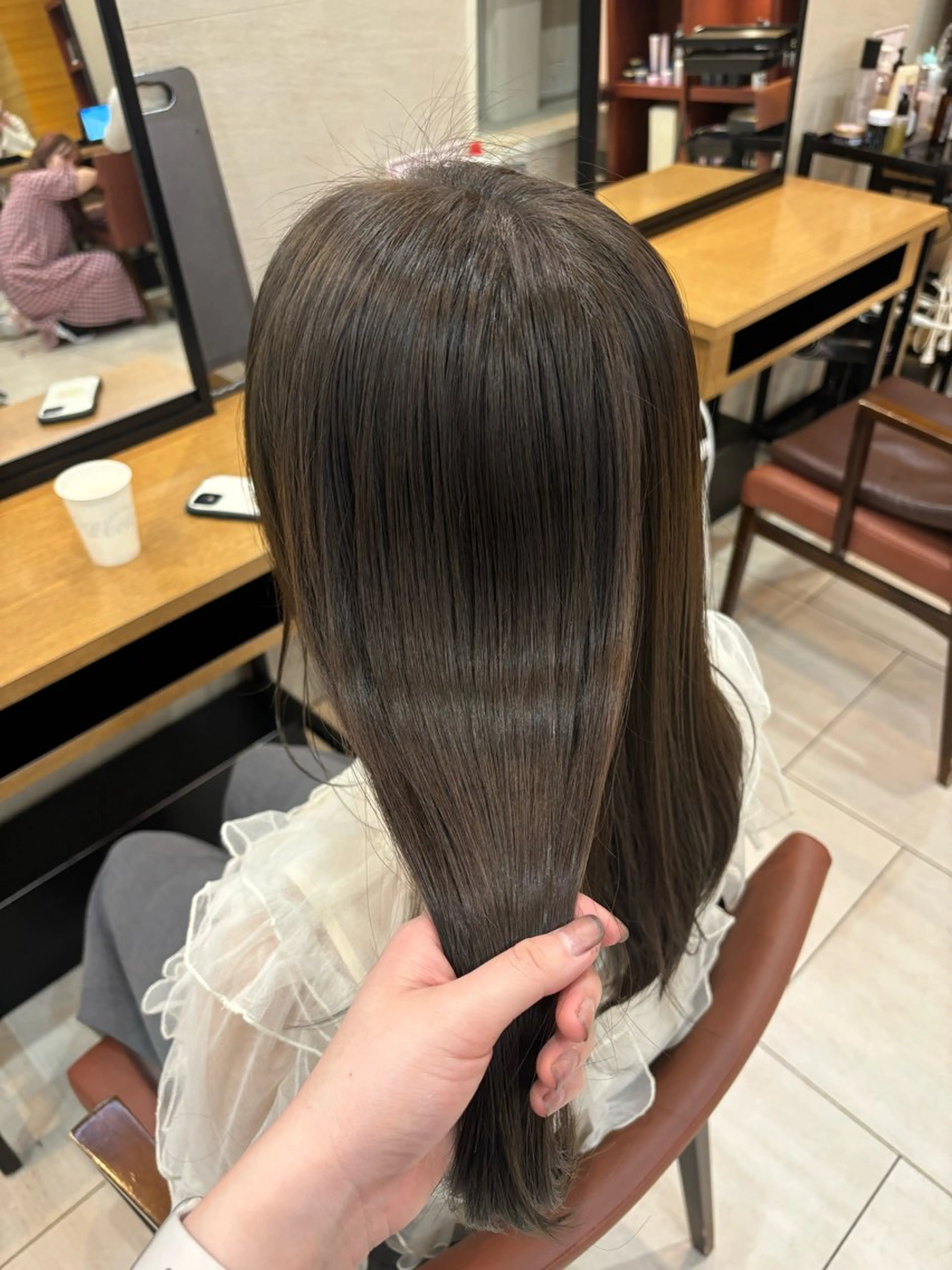 セミロング 透明感カラー🤎/ ツヤカラー/さくらのヘアスタイル