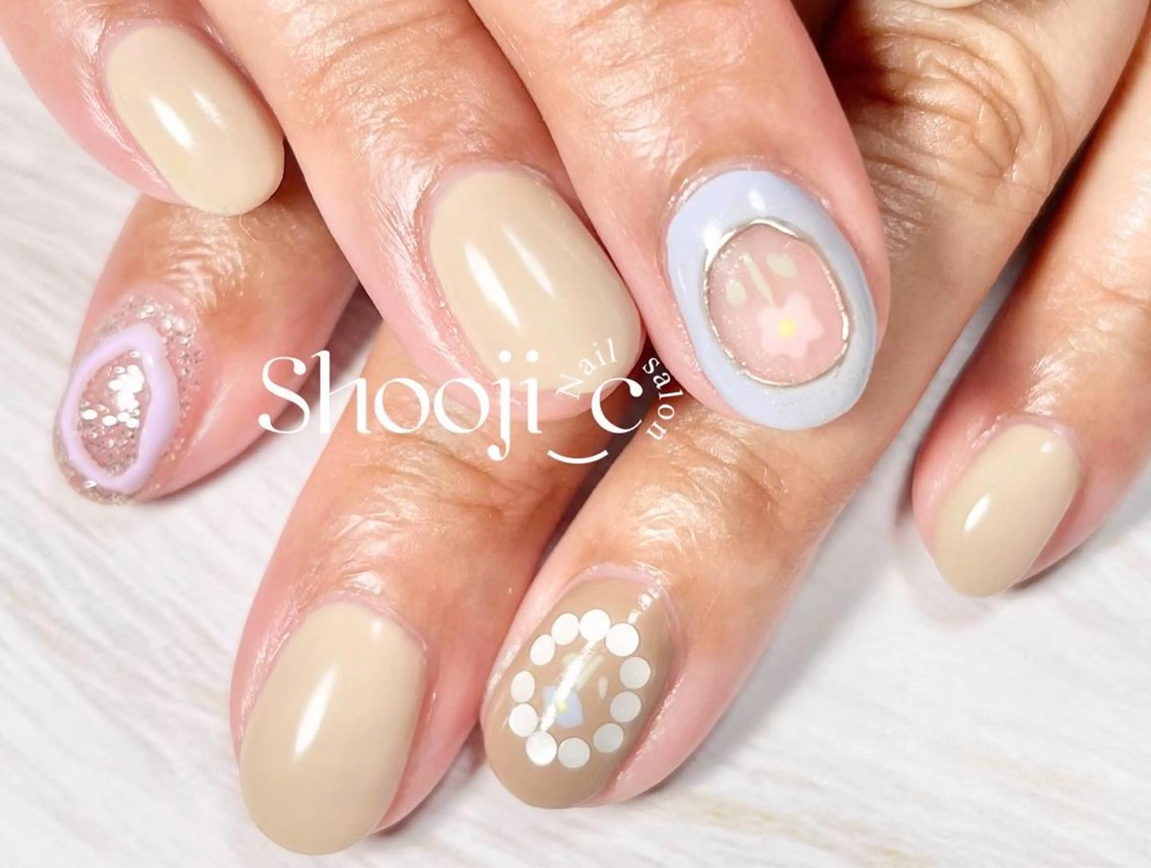 ネイル アートネイル 長さ出し ジェルネイル 持ち込み パステルネイル Shooji_c Nail salonのネイルデザイン