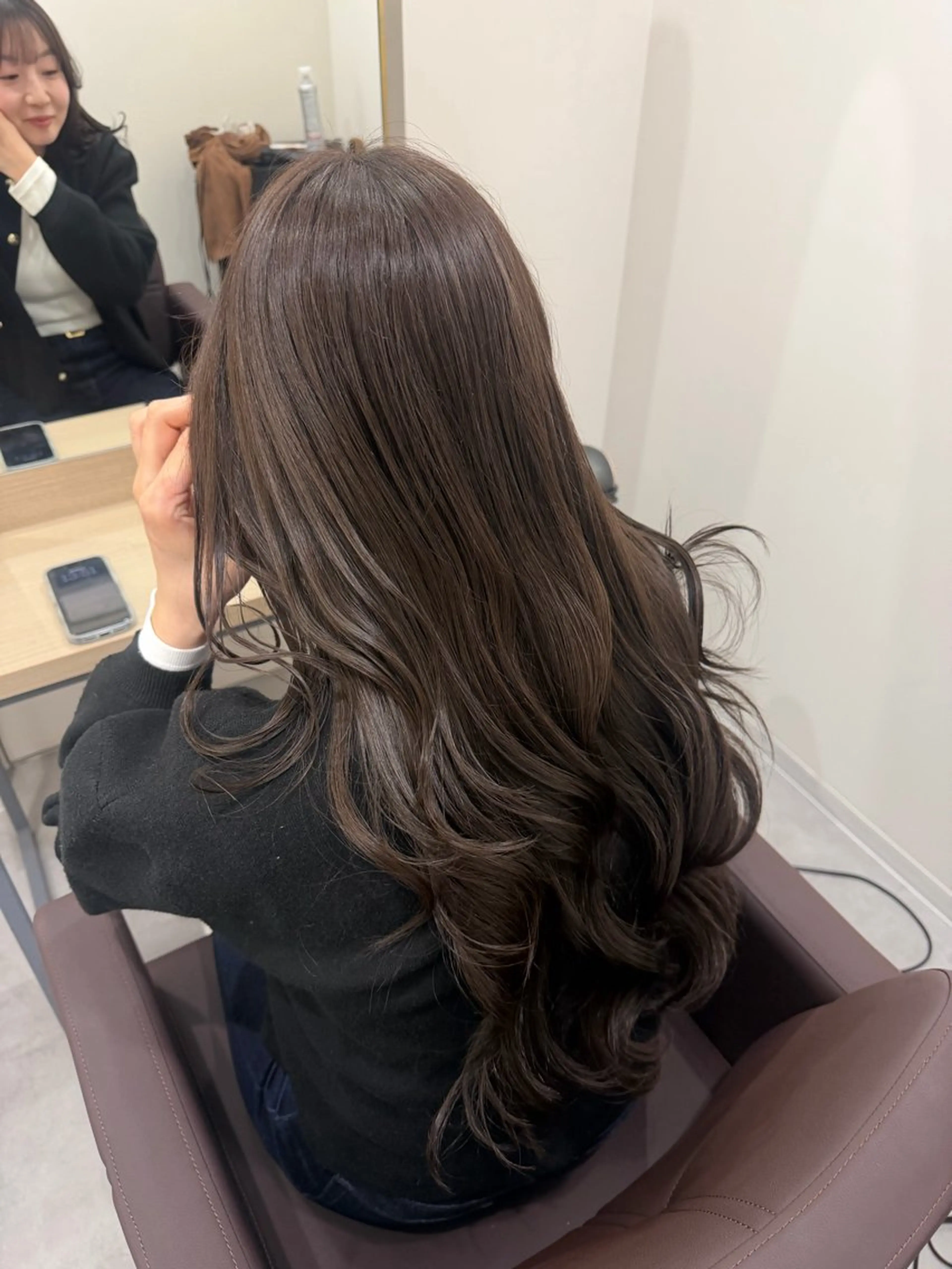 ロング カラー アッシュ ブラウンカラー 透明感カラー カット ヘアカラー トリートメント 梅田/ 髪質改善/ 似合わせ/RINKAのヘアスタイル