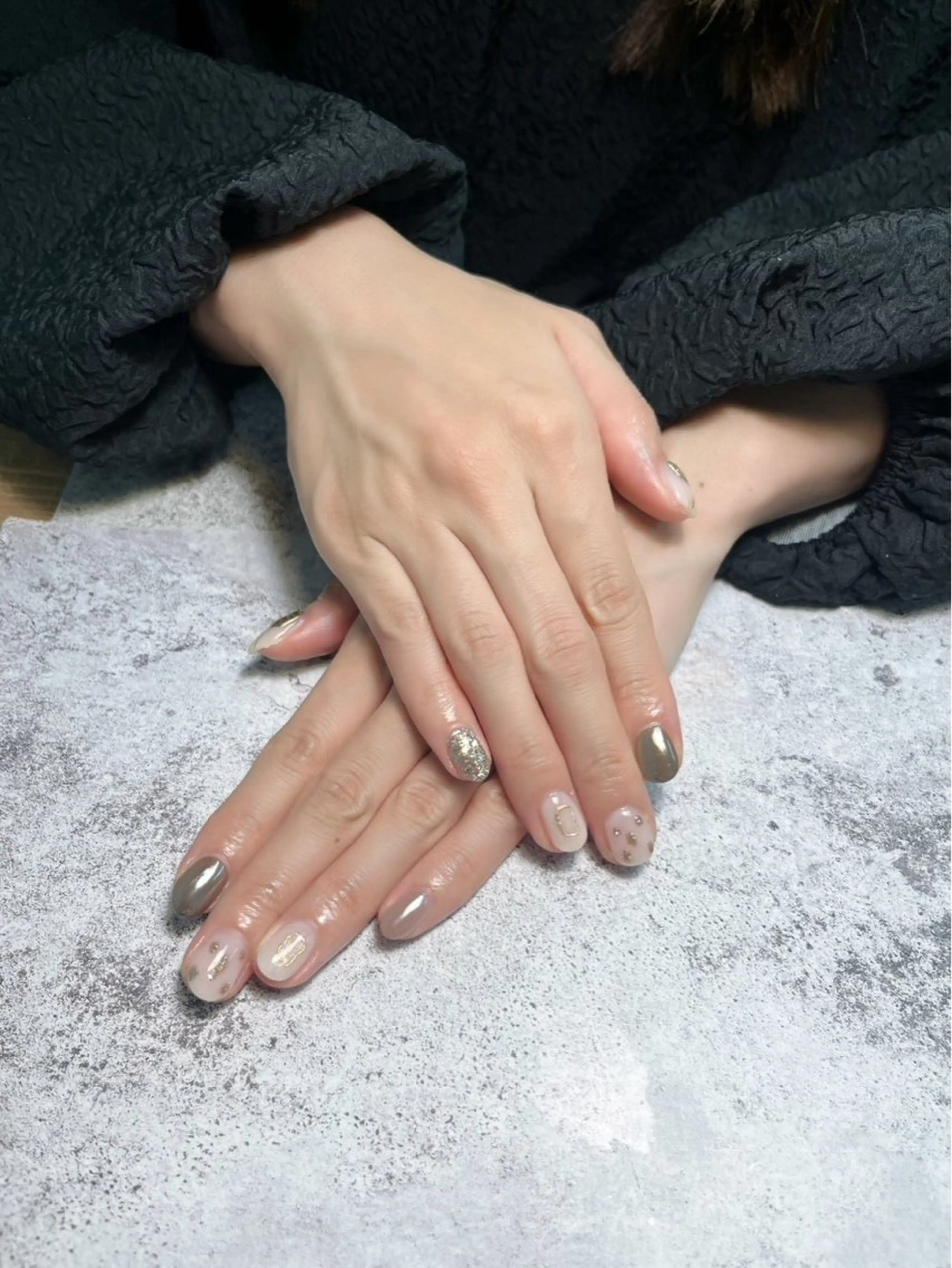 ネイル アートネイル ワンカラーネイル 冬ネイル ハンドネイル 🩵atelier- 01 優奈🩵のネイルデザイン