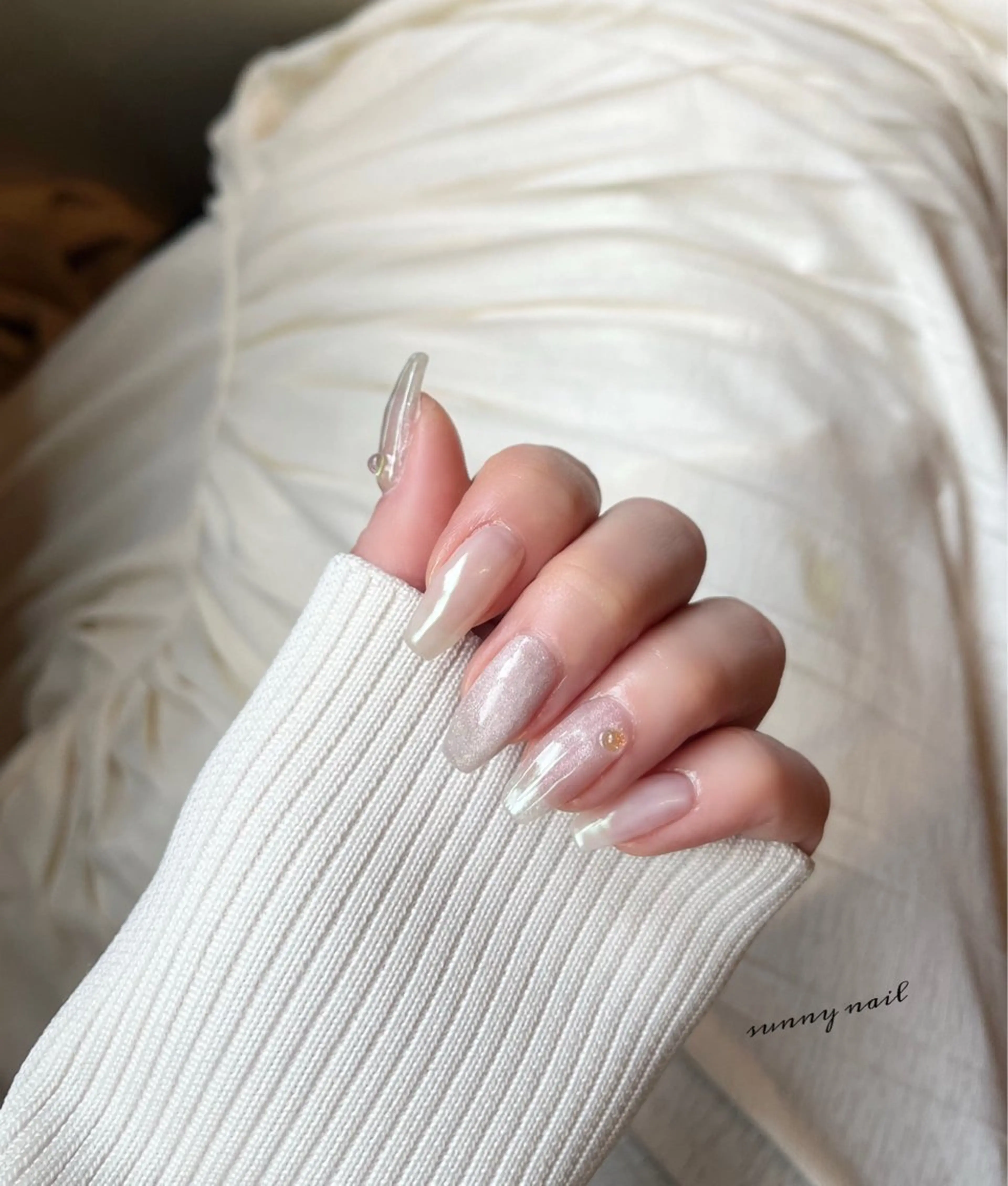 ネイル オーロラネイル ジェルネイル マグネットネイル ミラーネイル パラジェル sunny nailのネイルデザイン