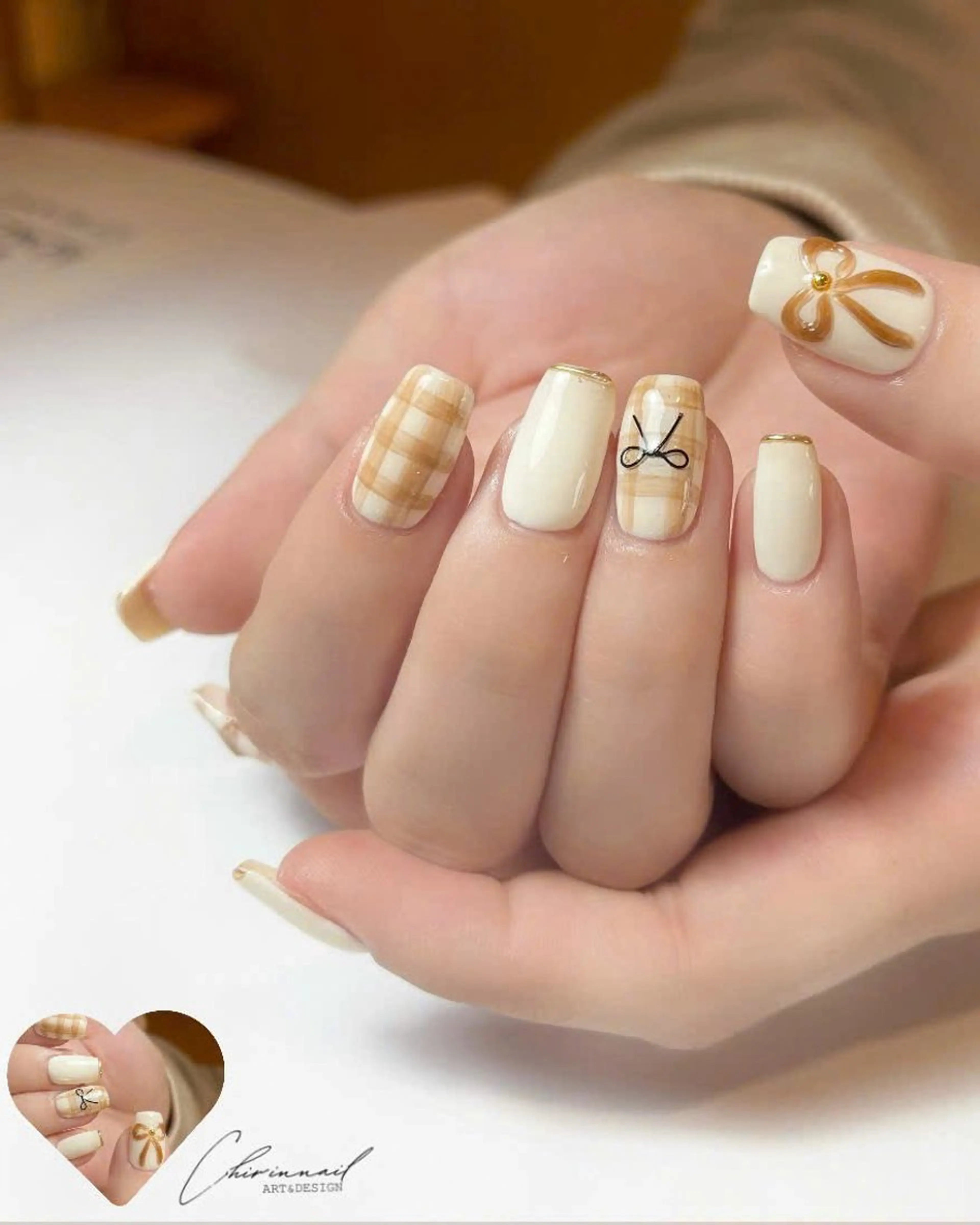 ネイル リボン ちりんネイル所属・chirin nailのネイルデザイン