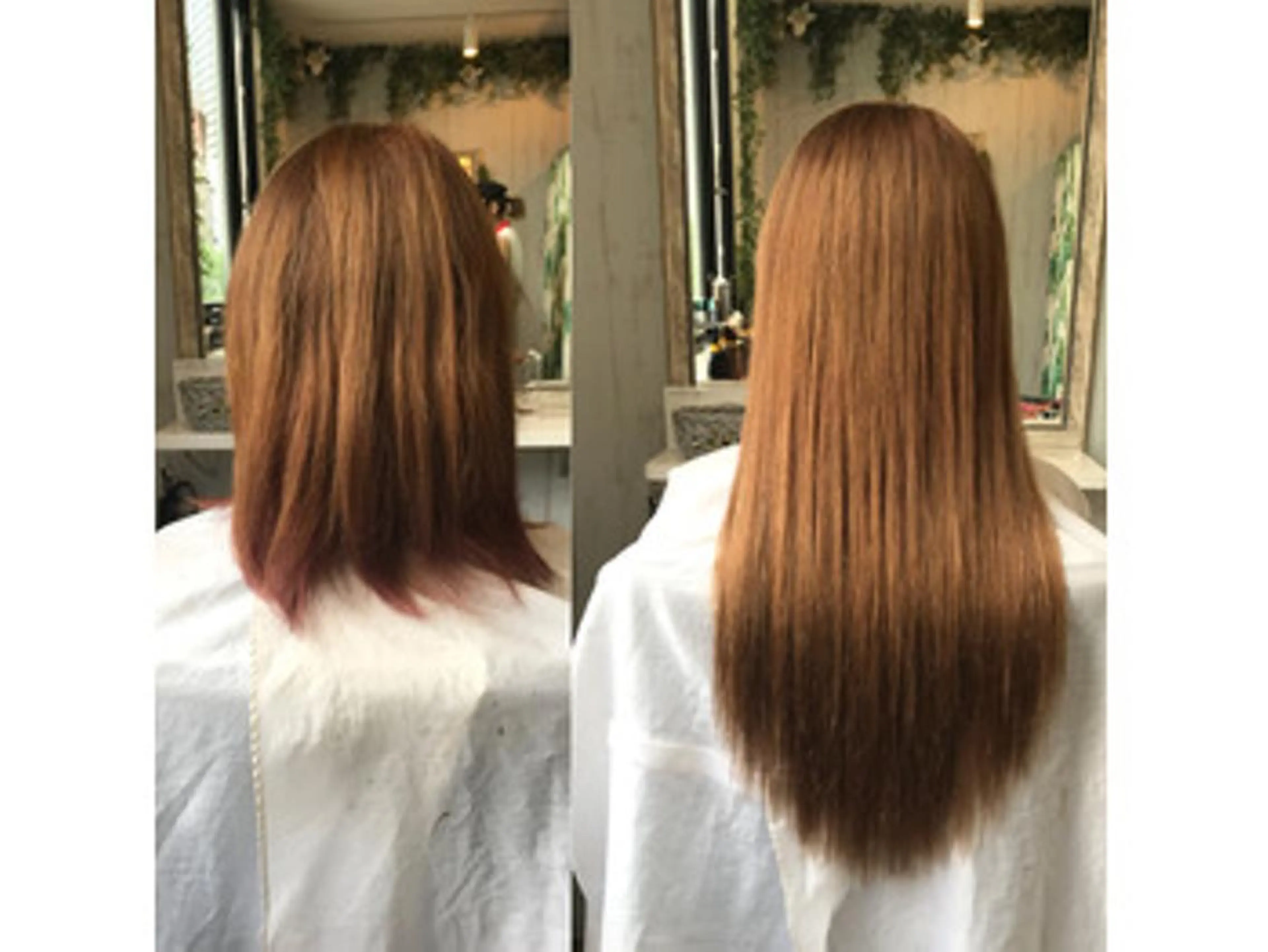 ロング カラー ヘアアレンジ チビ編み込みエクステ シールEXどぅ〜すのヘアスタイル