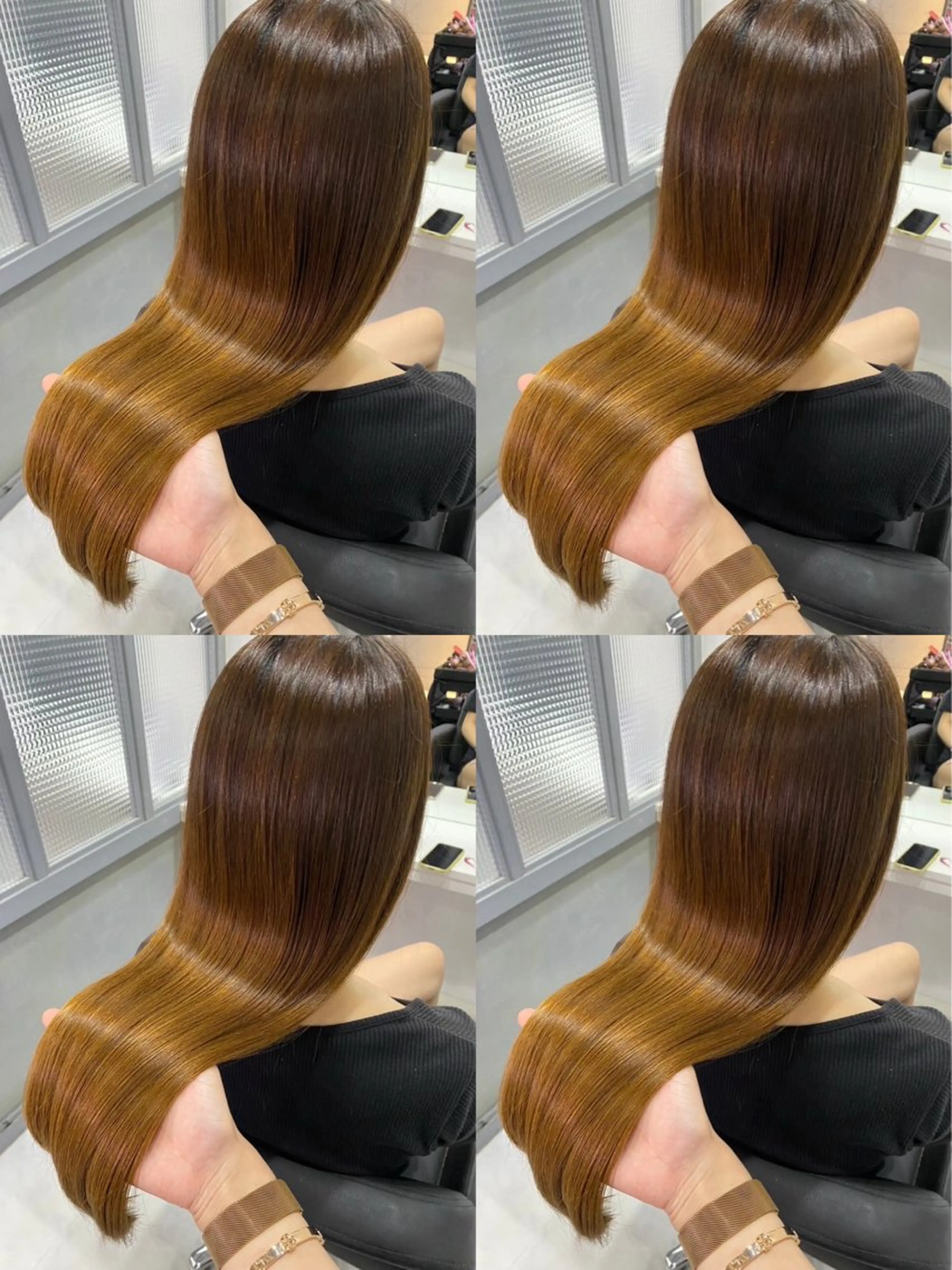 ロング カラー ヘアカラー トリートメント 🦋REISA🦋 エクステ×ハイトーンのヘアスタイル