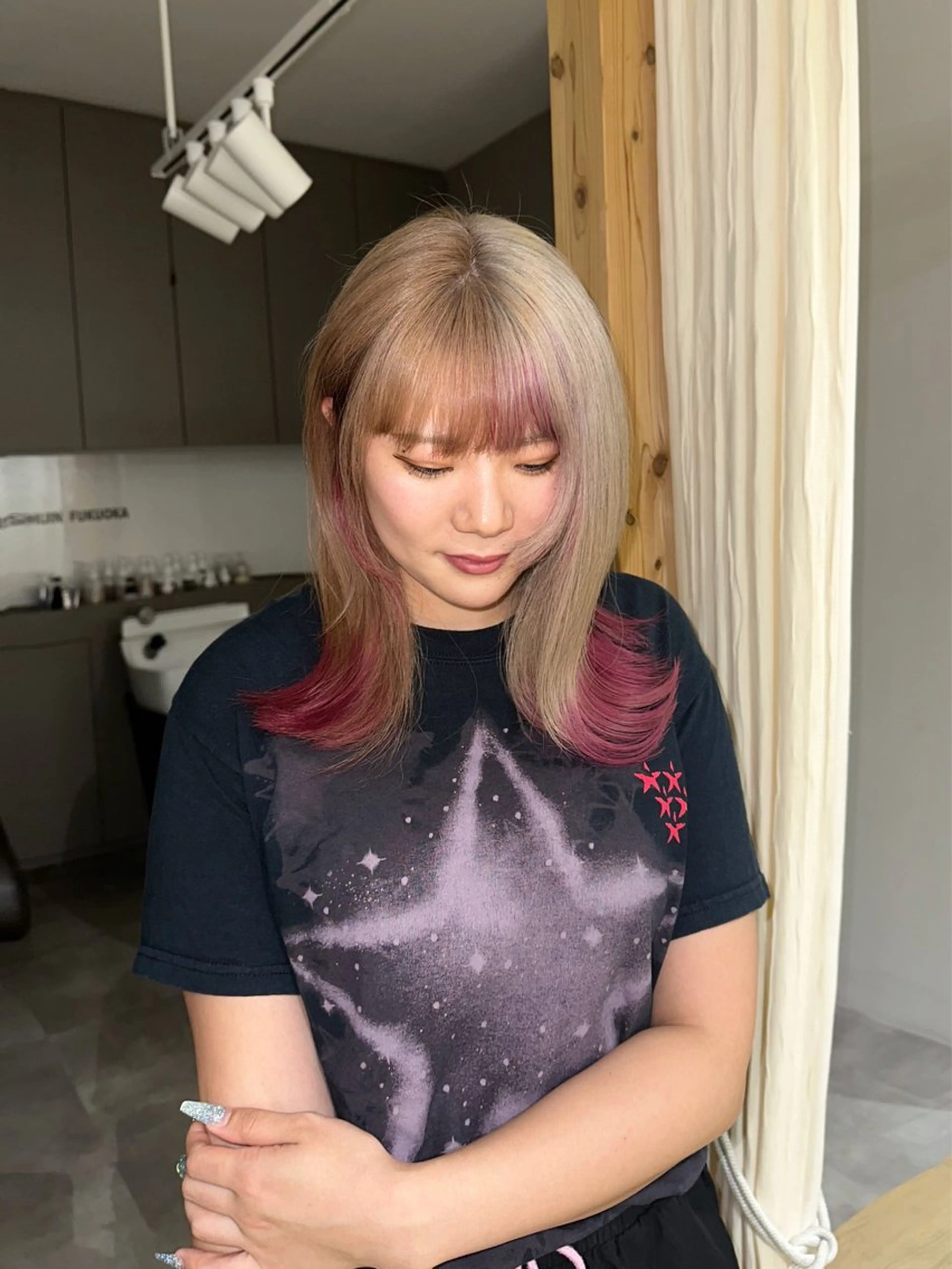 カラー ベージュカラー ブラウンカラー ピンクカラー sion ✰デザインカラーのヘアスタイル