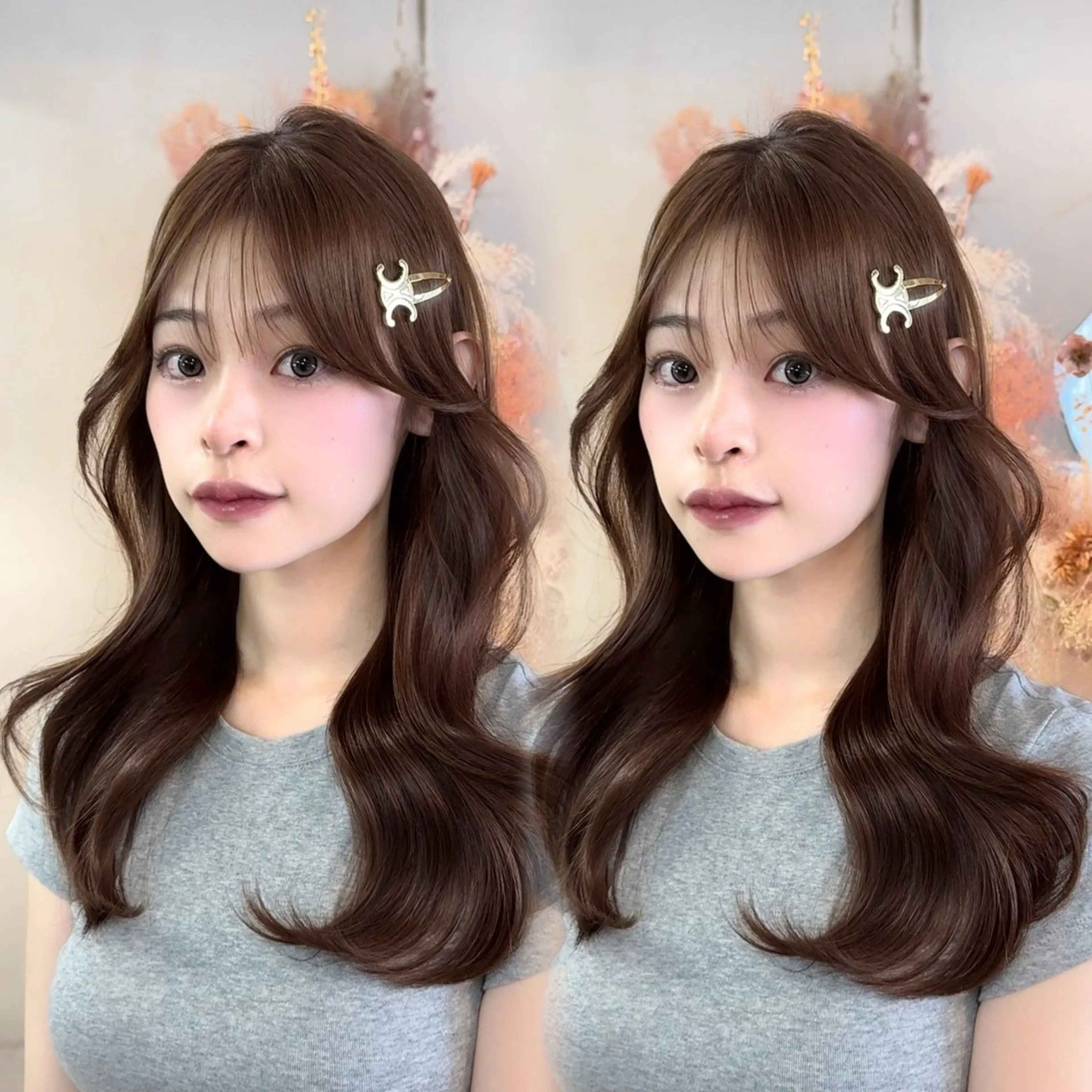 セミロング カット ヘアカラー トリートメント ♡韓国/レイヤー カット/Ayana♡のヘアスタイル