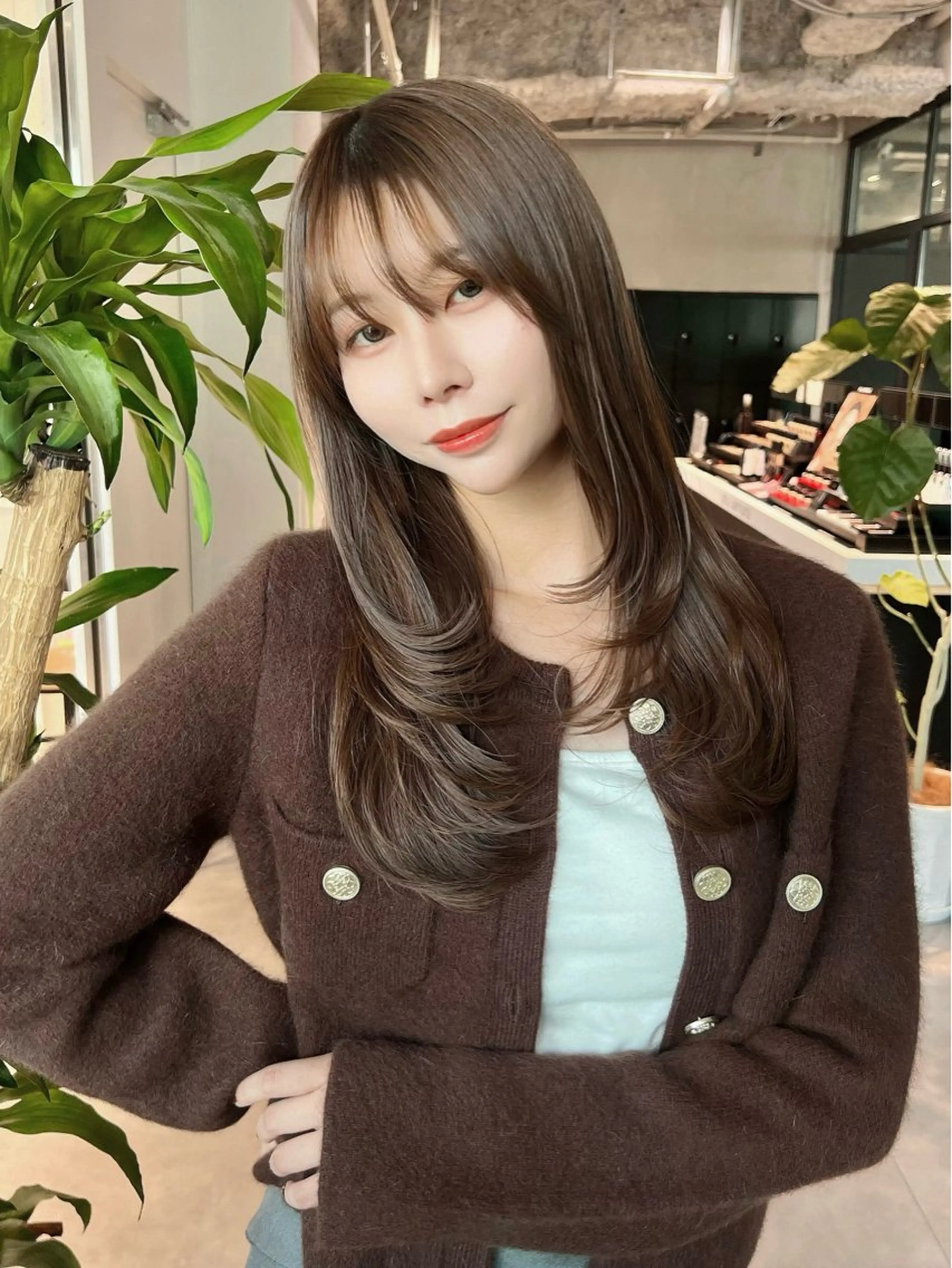 ロング レイヤーカット 久保 嗣温のヘアスタイル