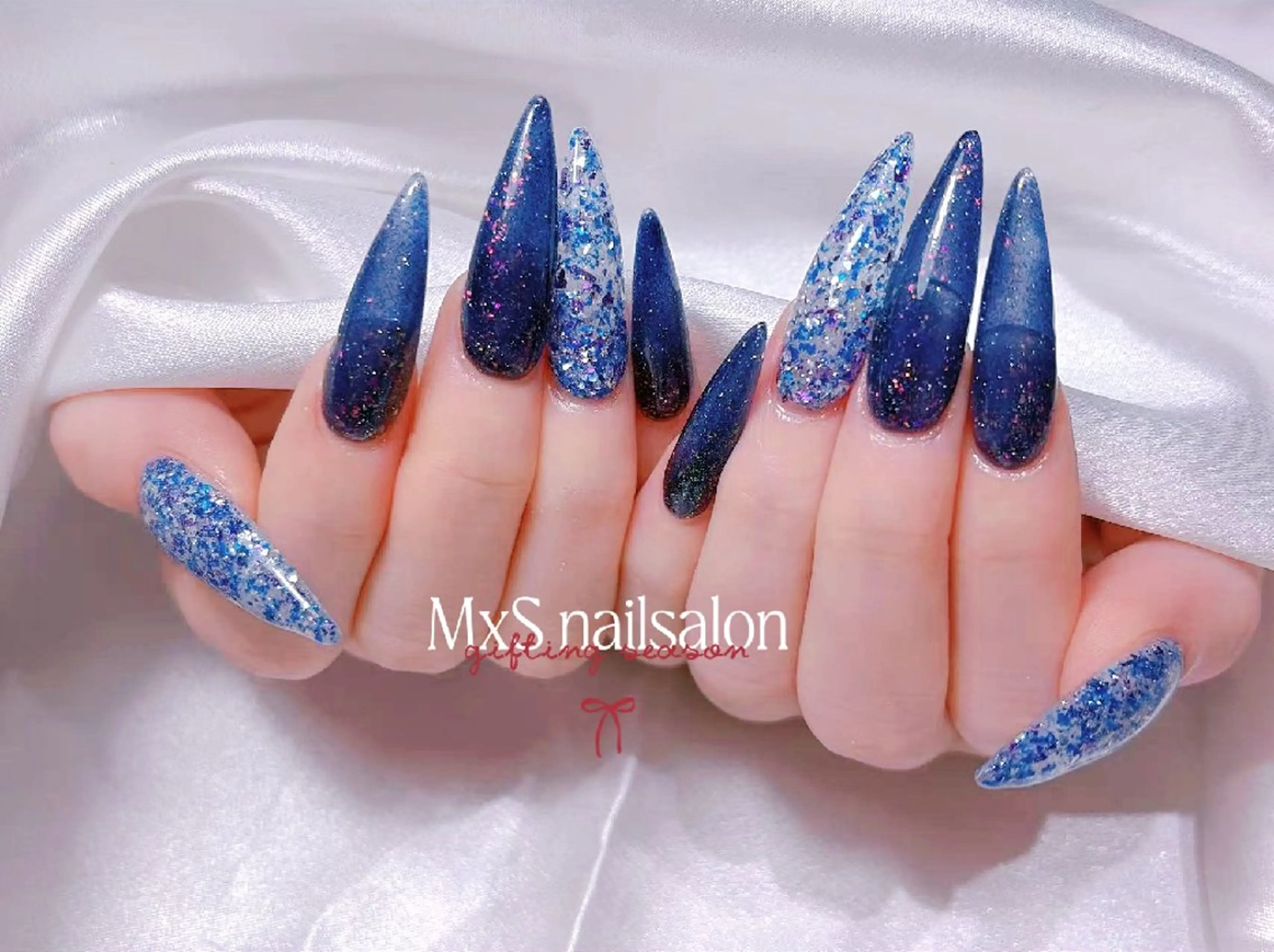 ネイル ジェルネイル 韓国ネイル マグネットネイル パラジェル バレンタイン ハンドネイル ハンドケア MxS Nail(長さだし/フィルイン/マグネット/韓国ネイル/ワンホンネイル/ワンカラー)所属・MxS リィリィのネイルデザイン