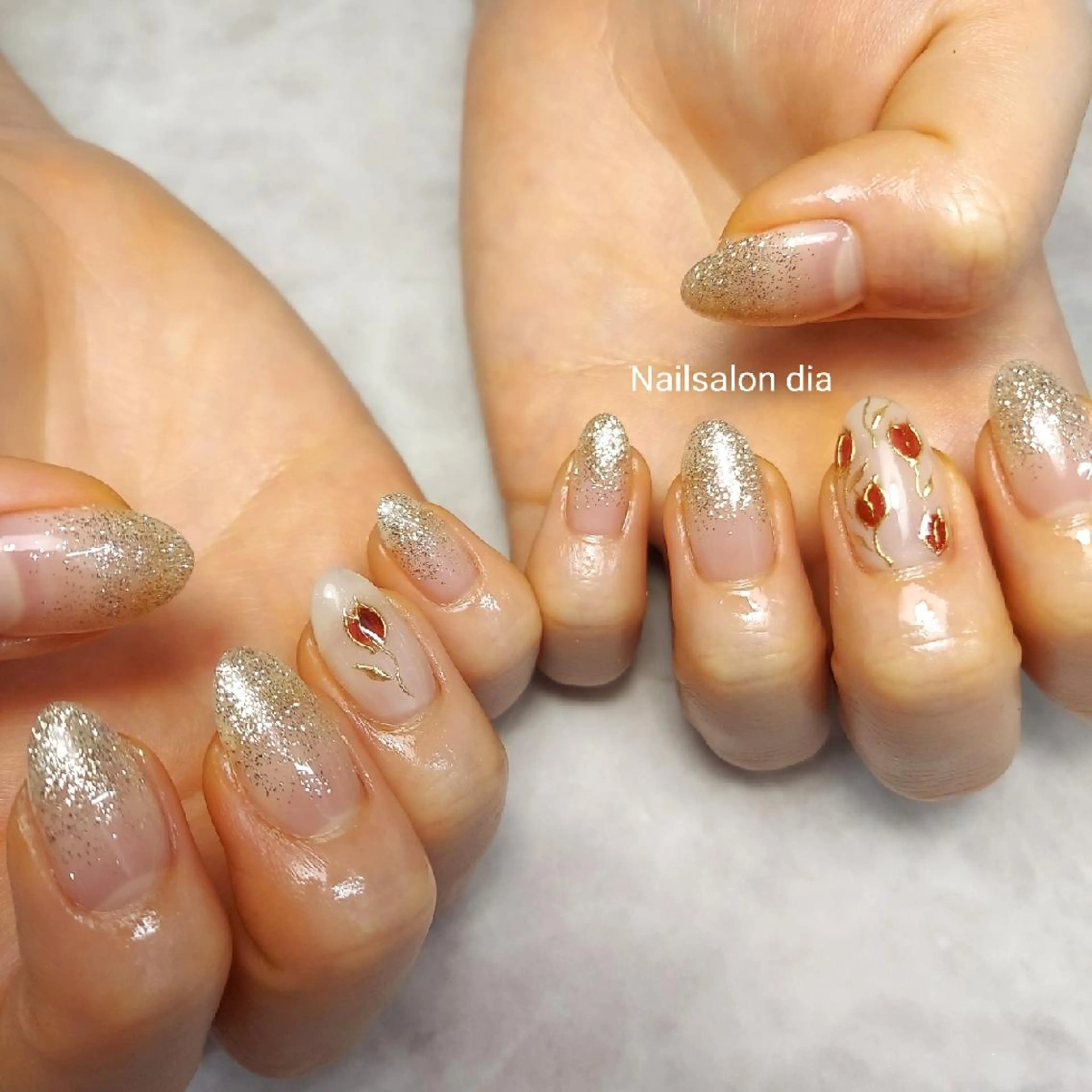 ネイル チークネイル フラワーネイル キラキラネイル マグネットネイル ミラーネイル ハンドネイル 栗東駅 徒歩10分 ネイルサロン ディアのネイルデザイン