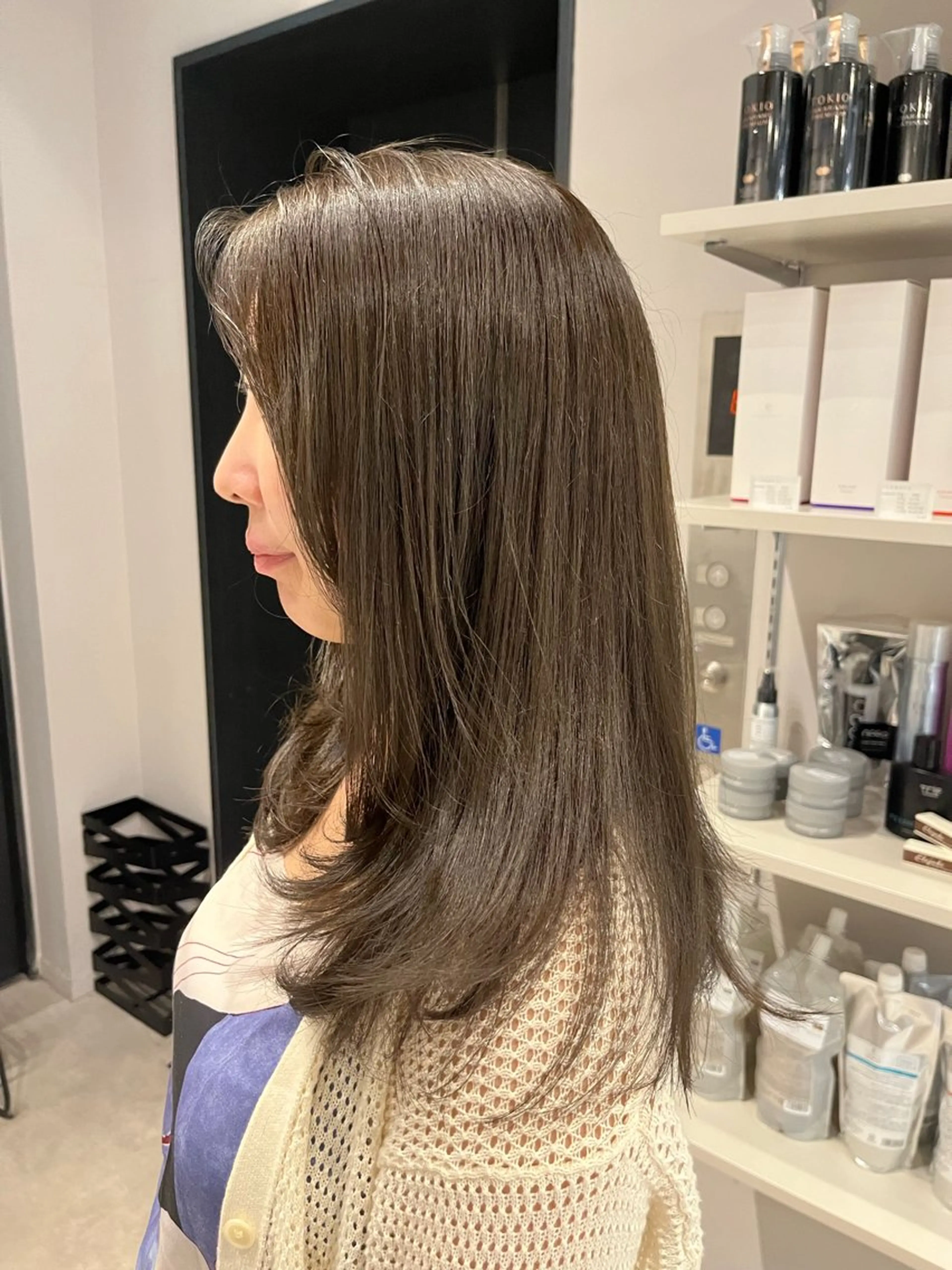 ロング カラー うる艶カラー/恵比寿 ベージュ/丸山陽平のヘアスタイル