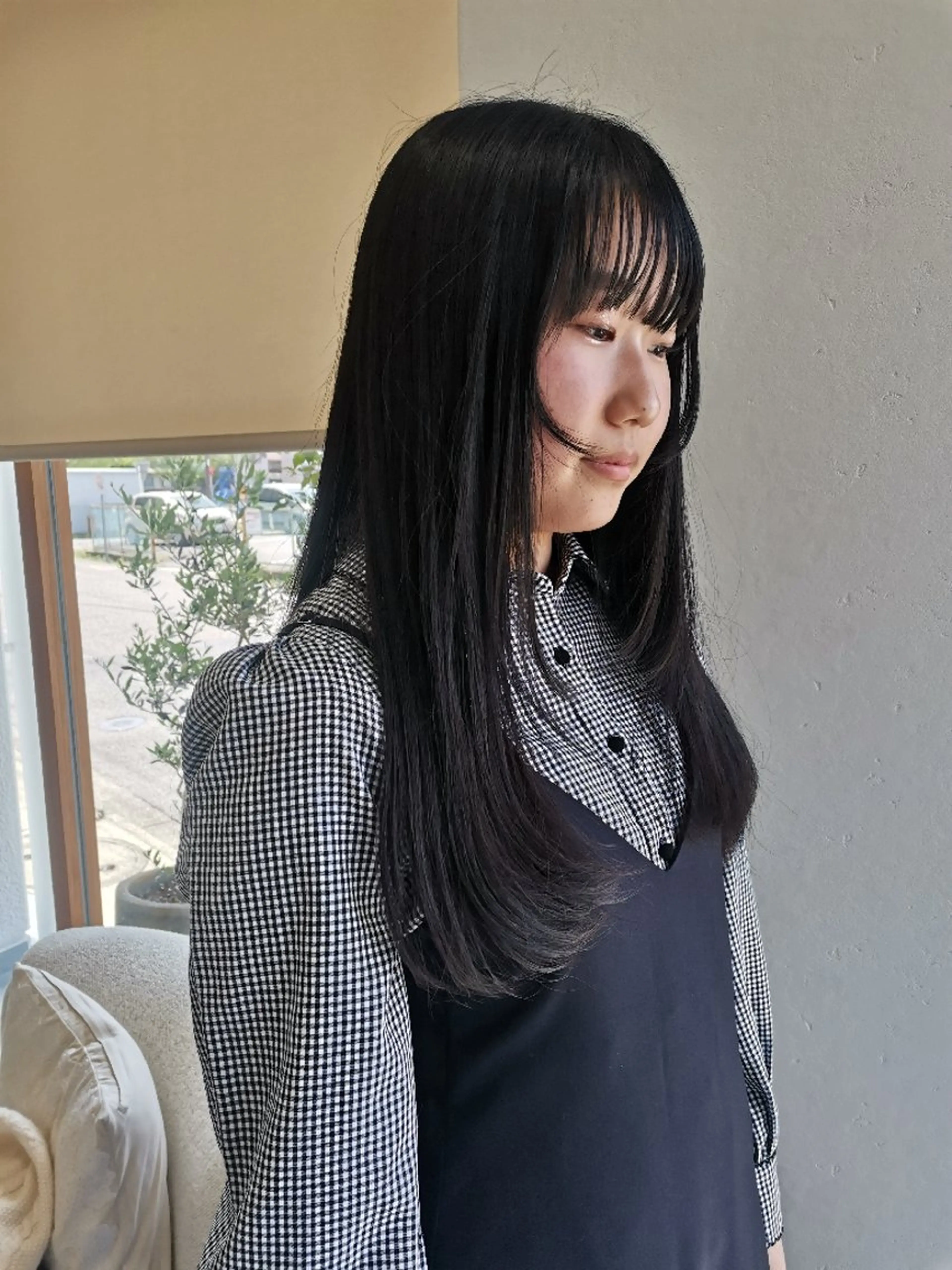 ロング 顔まわりレイヤー 顔周りカット レイヤーカット ロング sameya maiのヘアスタイル