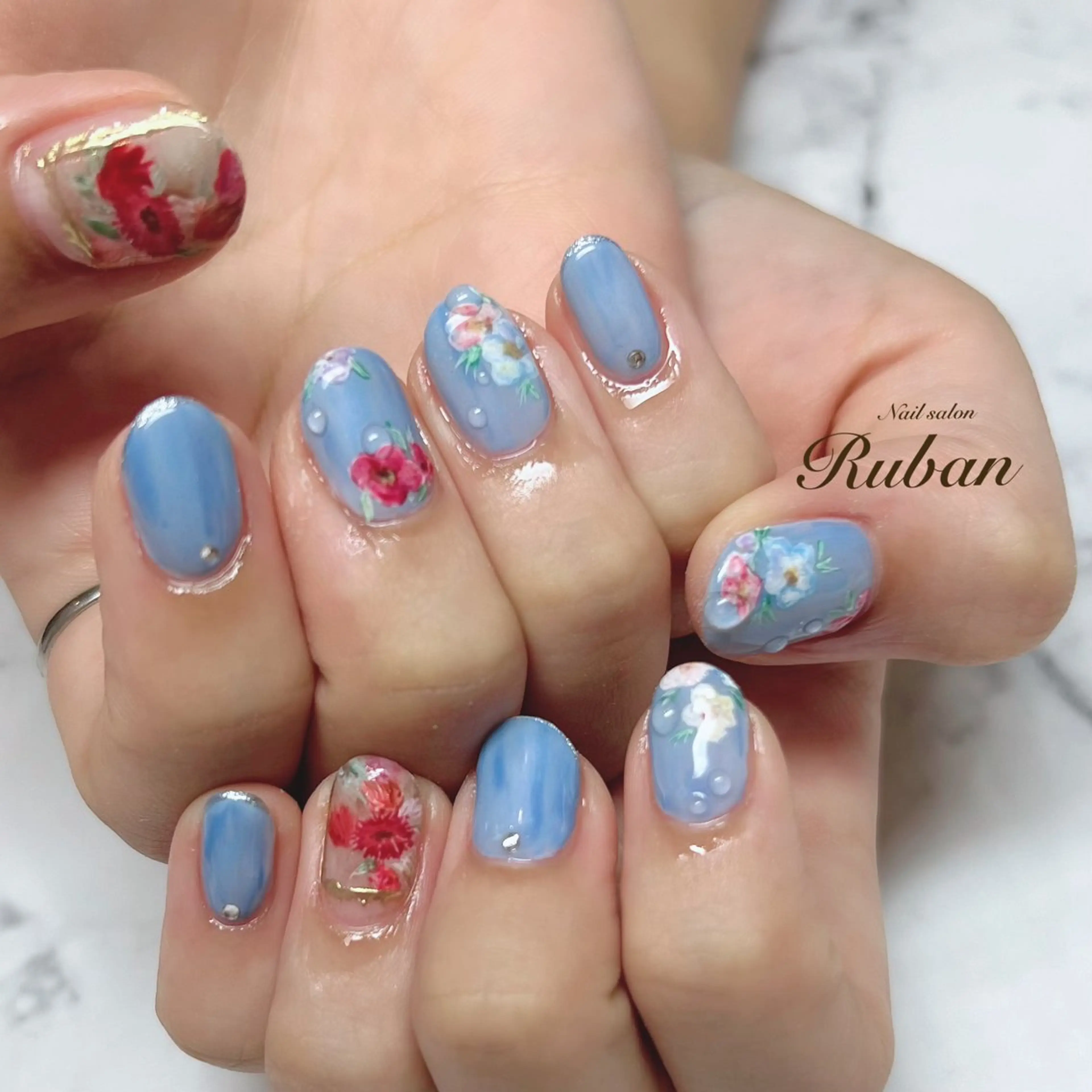 ネイル アートネイル 持ち込み Nail salon Rubanのネイルデザイン