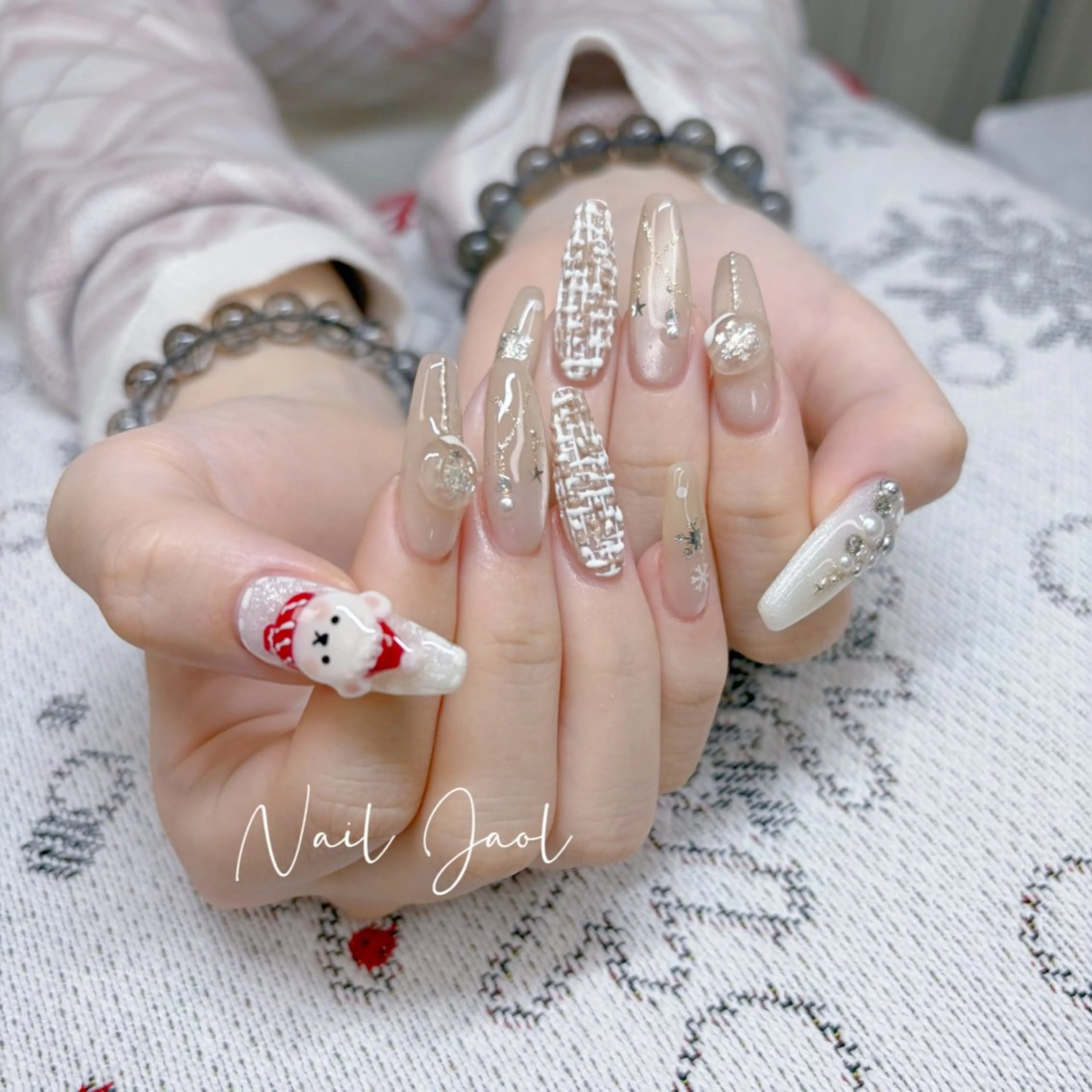 ロング ハンドネイル ネイルJaol 池袋のネイルデザイン