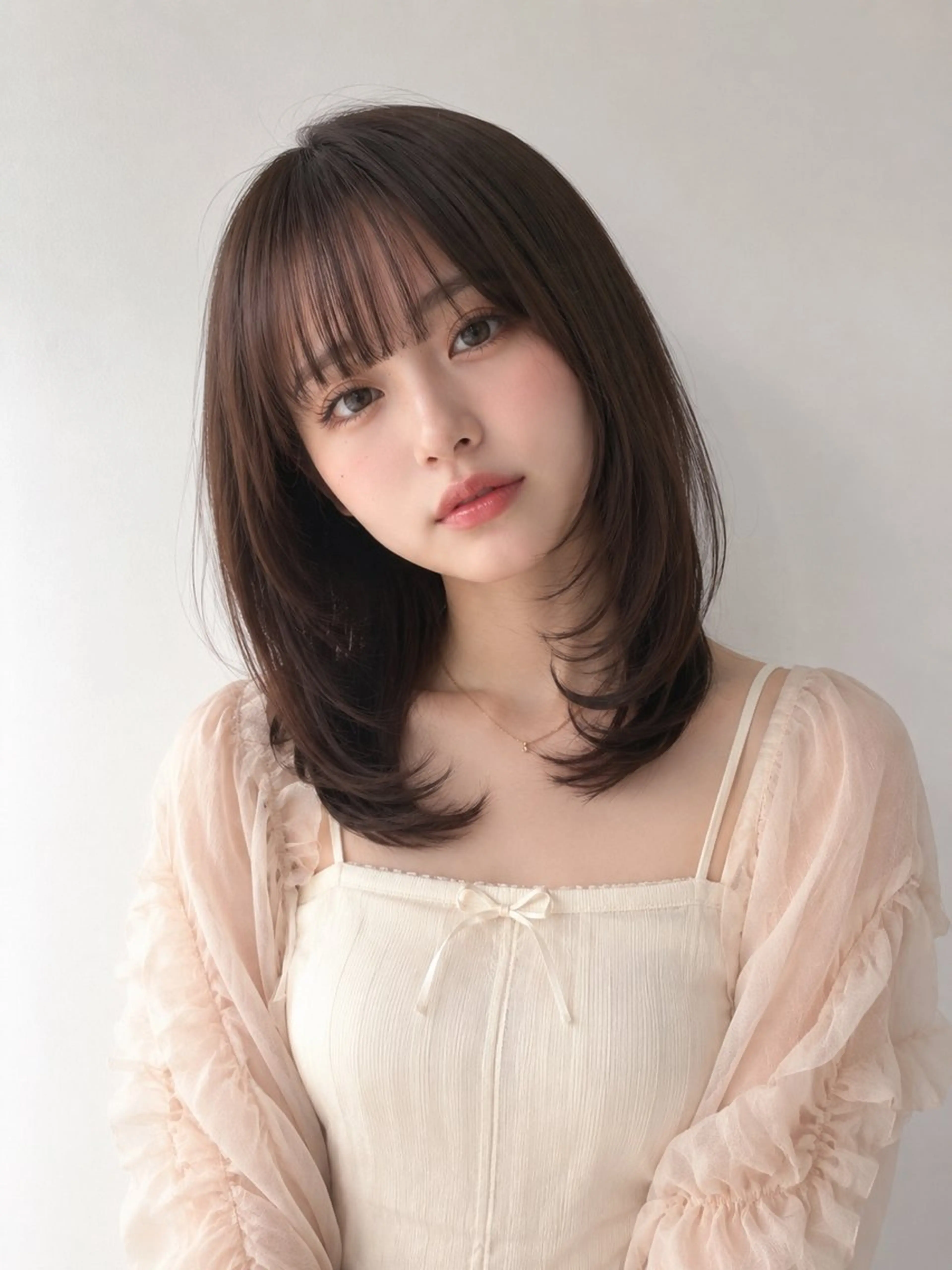 ミディアム カット トリートメント レイヤーカット/ ナカジのヘアスタイル