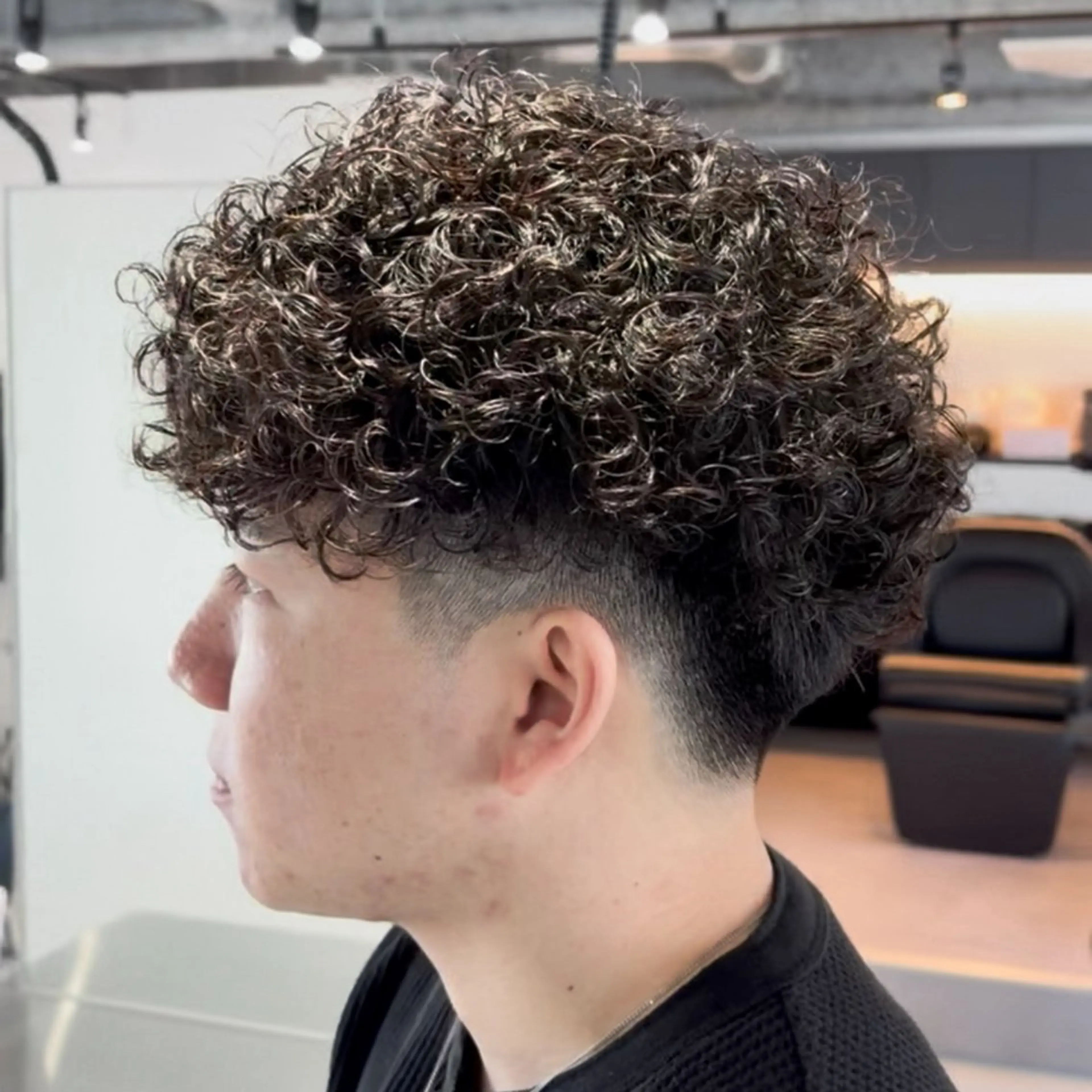 ミディアム ミディアムパーマ 学生 カット パーマ メンズパーマ Dover島村祐輝のヘアスタイル