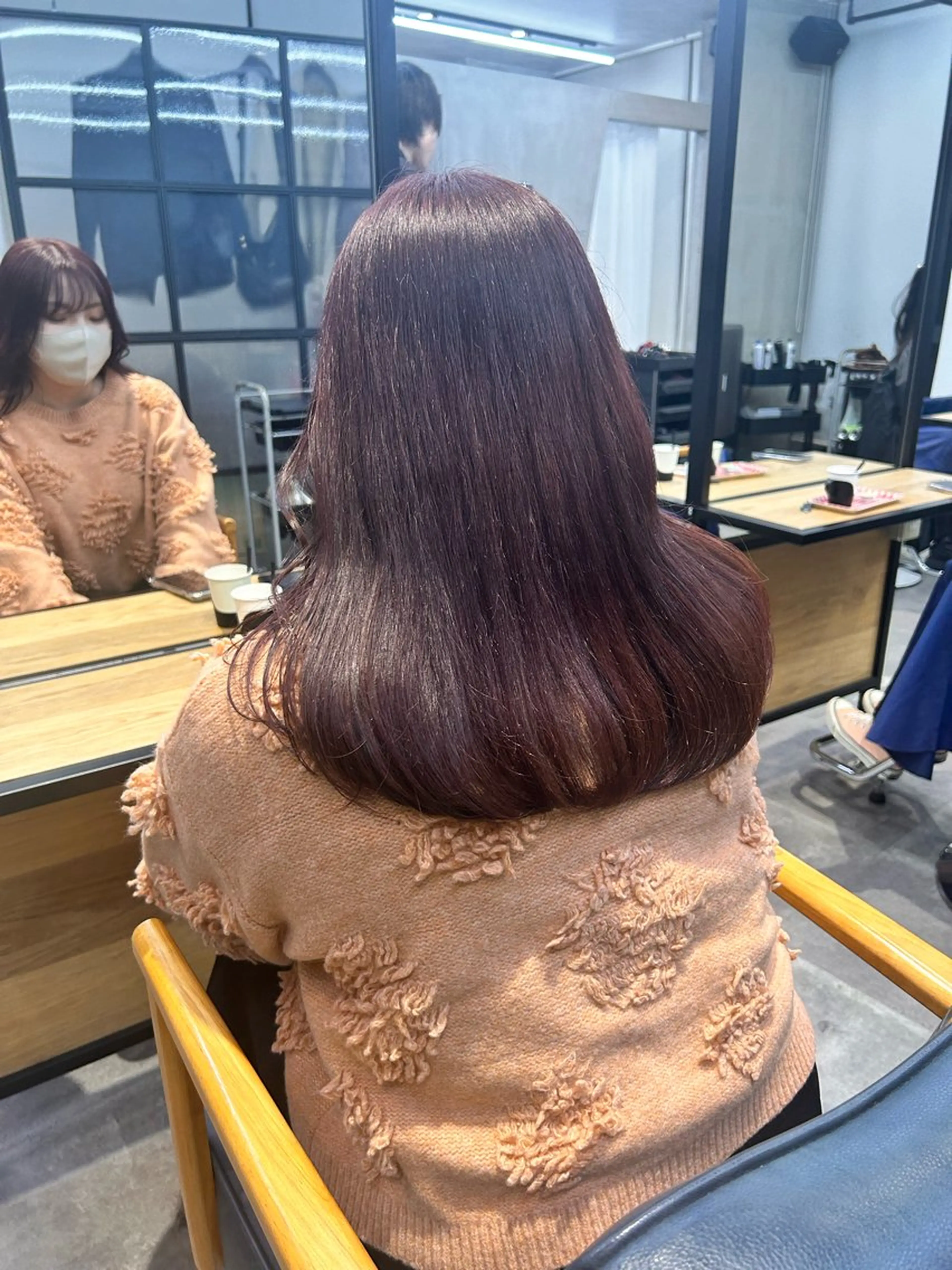 セミロング カラー 韓国×髪質改善カラー 💎hinaのヘアスタイル