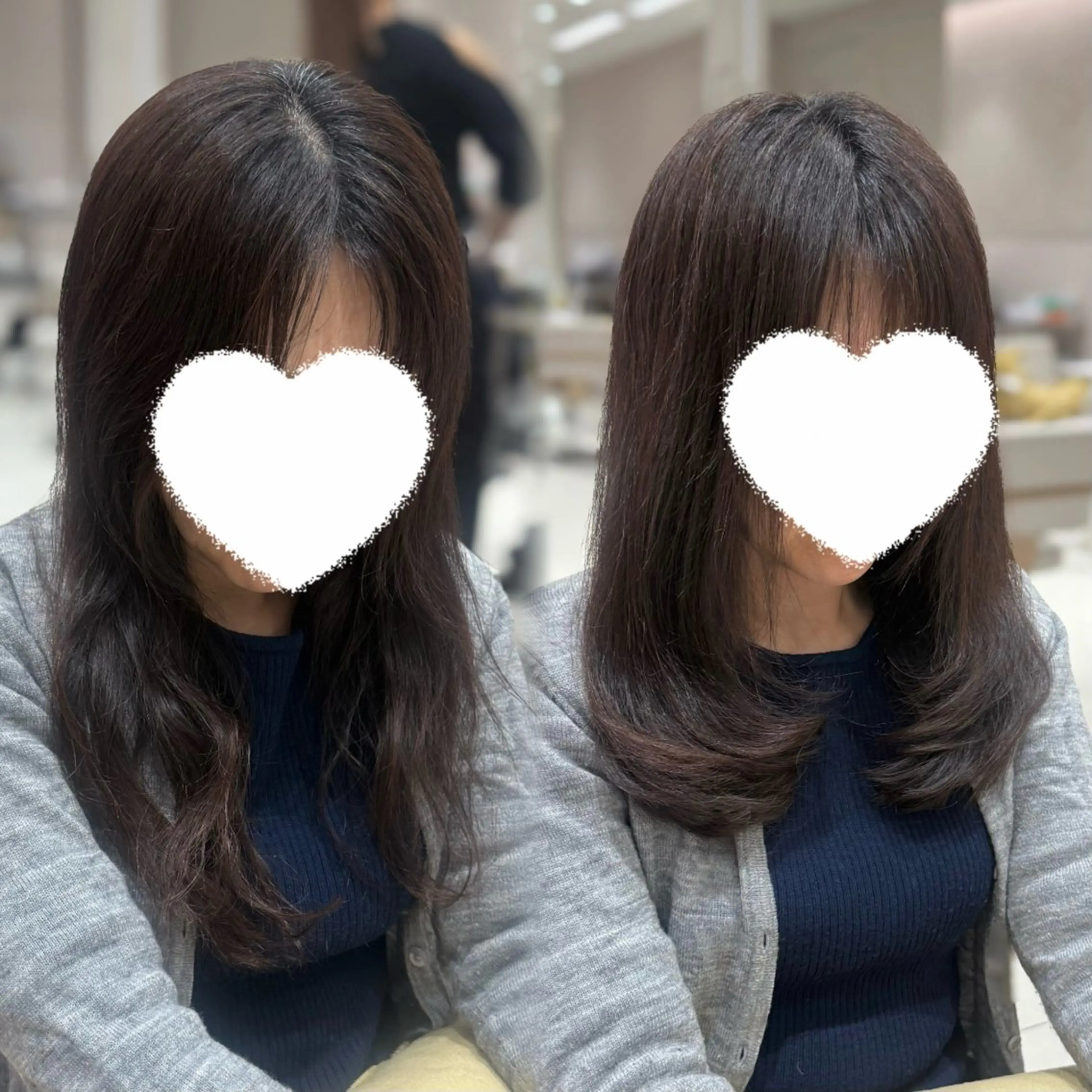 セミロング カラー パーマ 内田 志乃のヘアスタイル