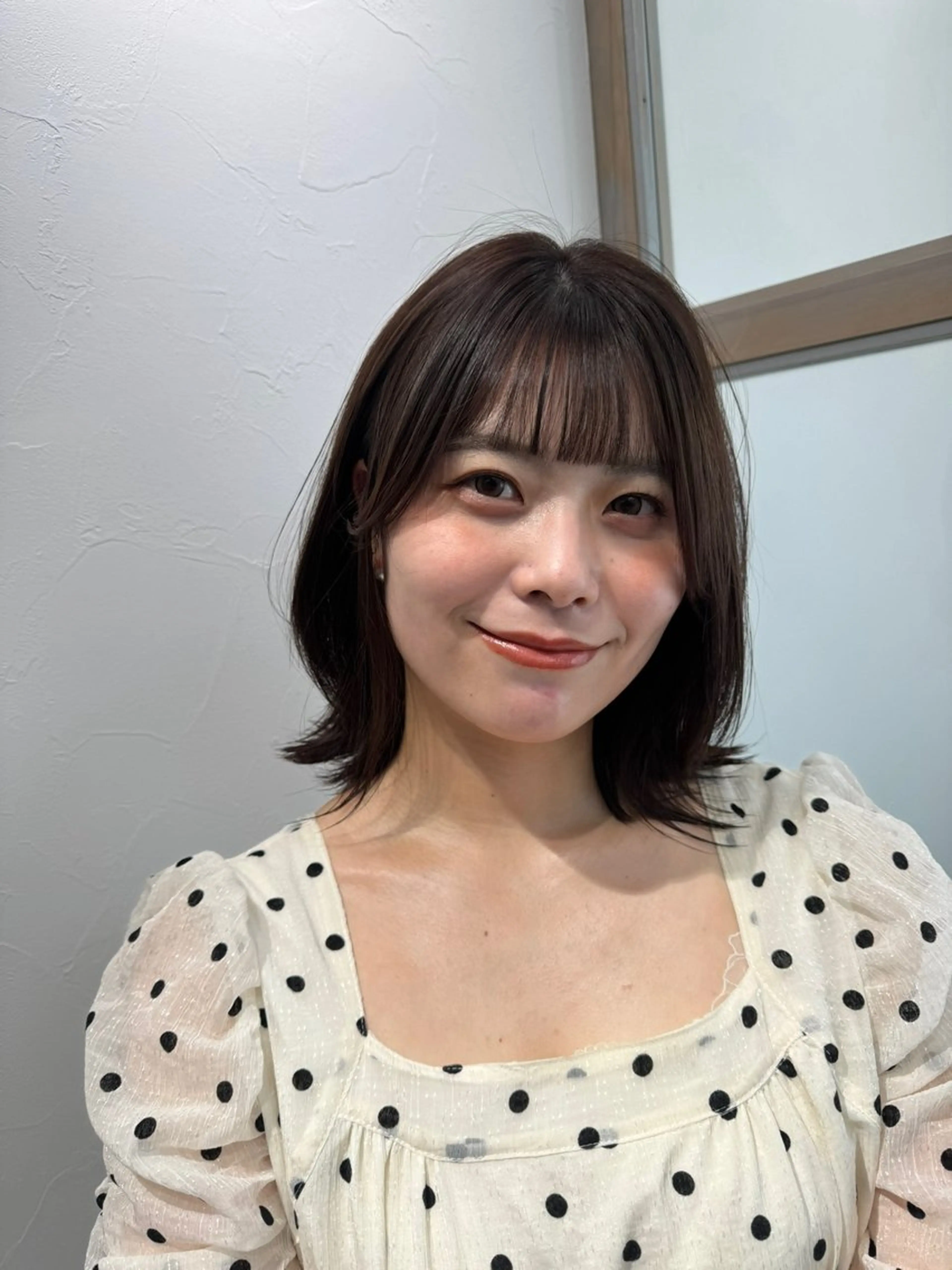 ミディアム くびれヘア レイヤーカット カット ヘアカラー 髪質改善×艶カラー Haruのヘアスタイル