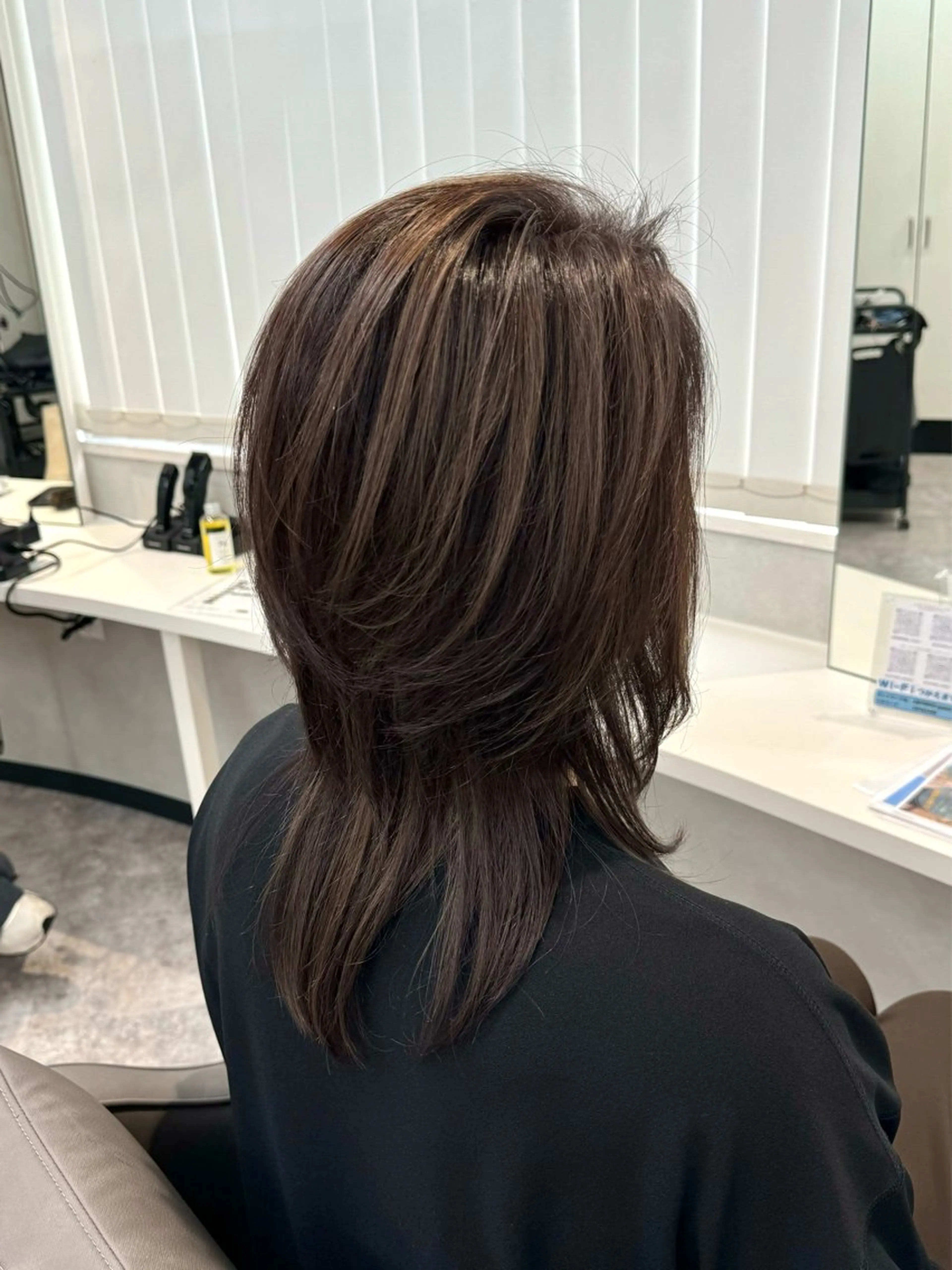 セミロング カラー カット ヘアカラー トリートメント A BY WHO あおきのヘアスタイル