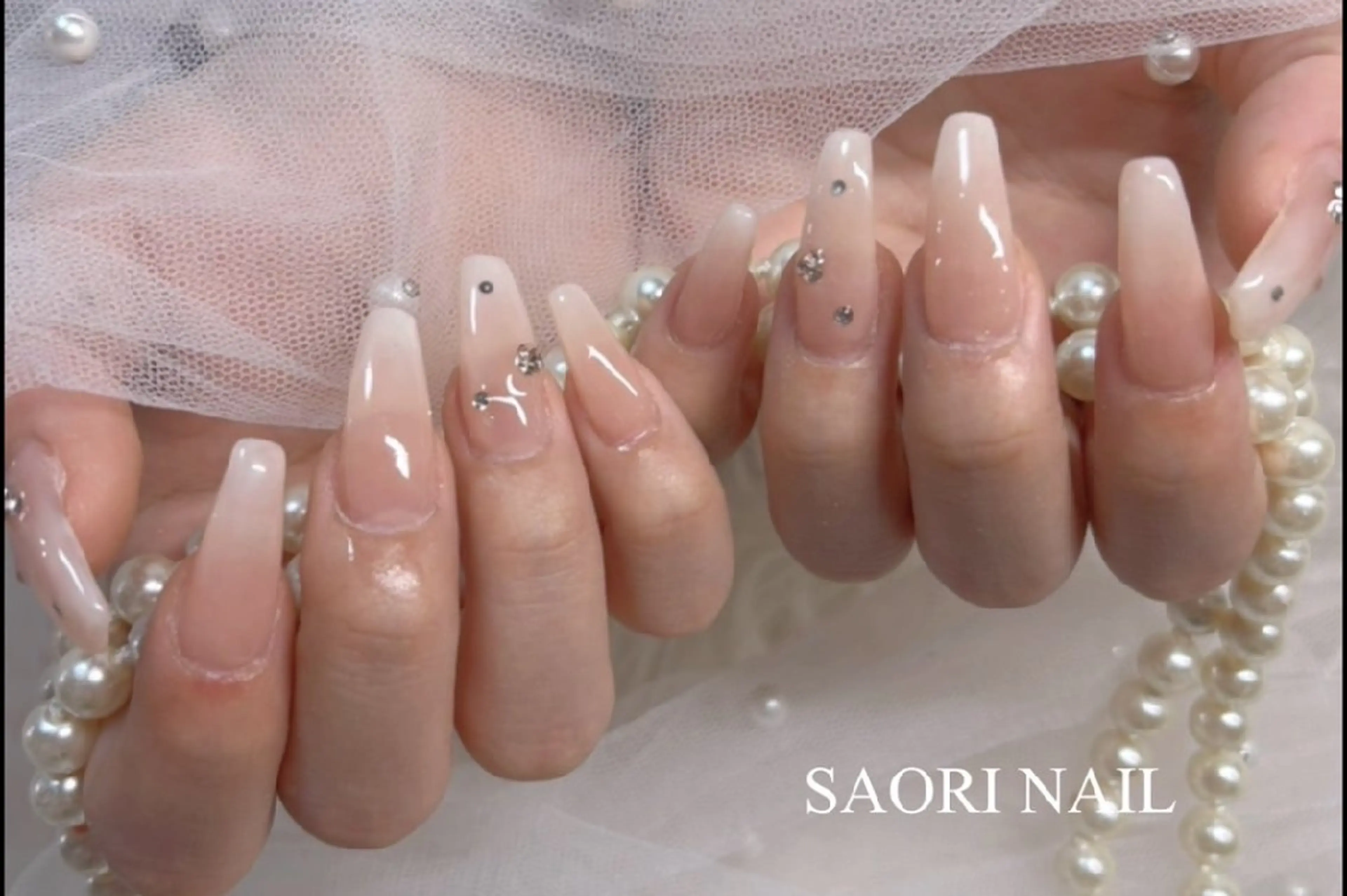 1級所持✨️ゆっくり丁寧コース🌸最新スカルプ　ジェルチップ長さだし ワンカラーの写真